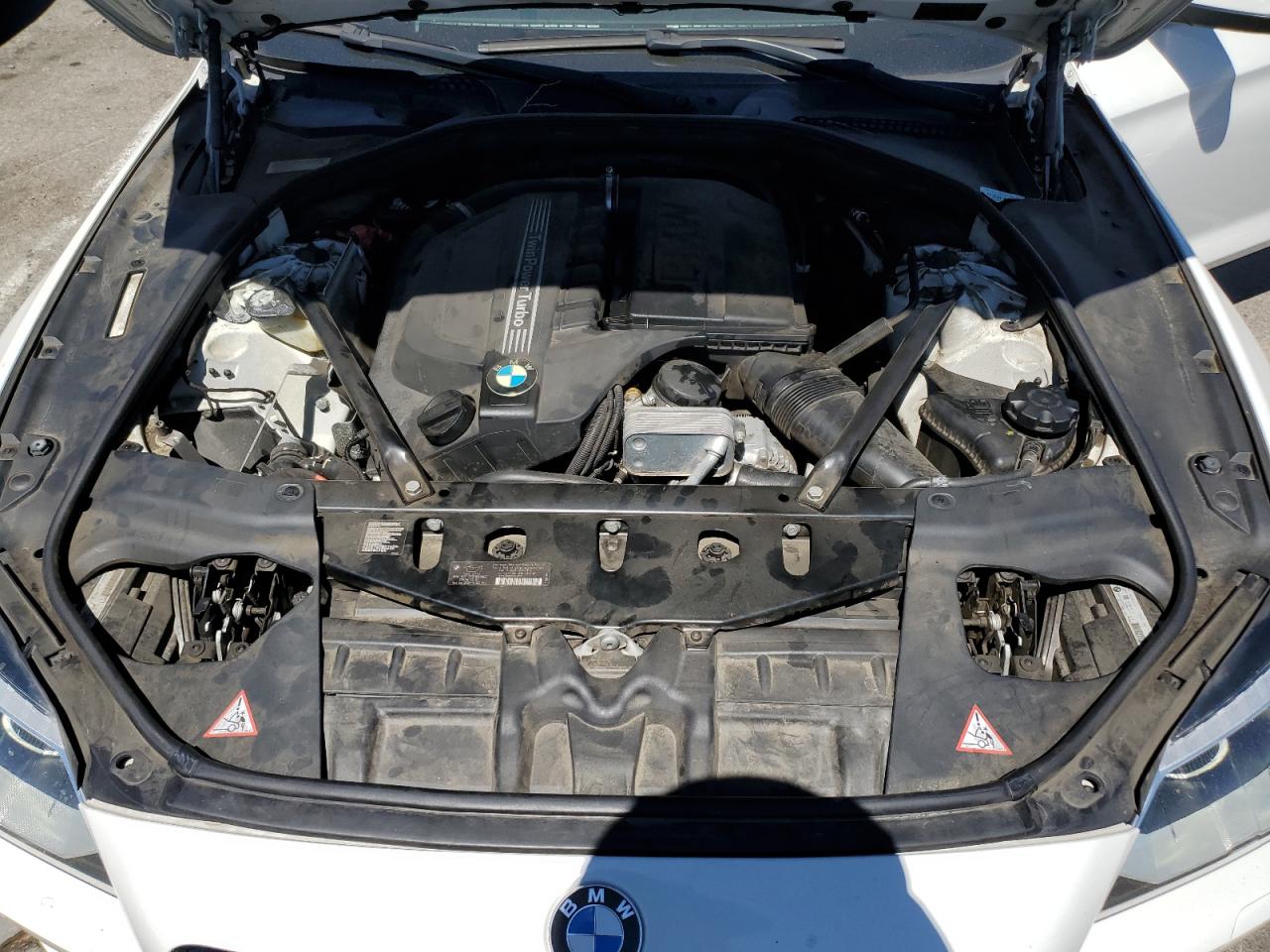 2014 Bmw 640 I White vin: WBALW7C52ED595913