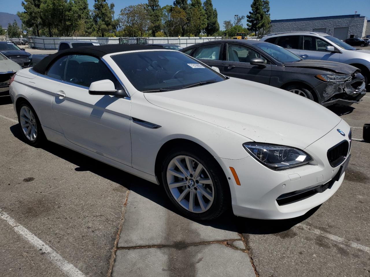 2014 Bmw 640 I White vin: WBALW7C52ED595913