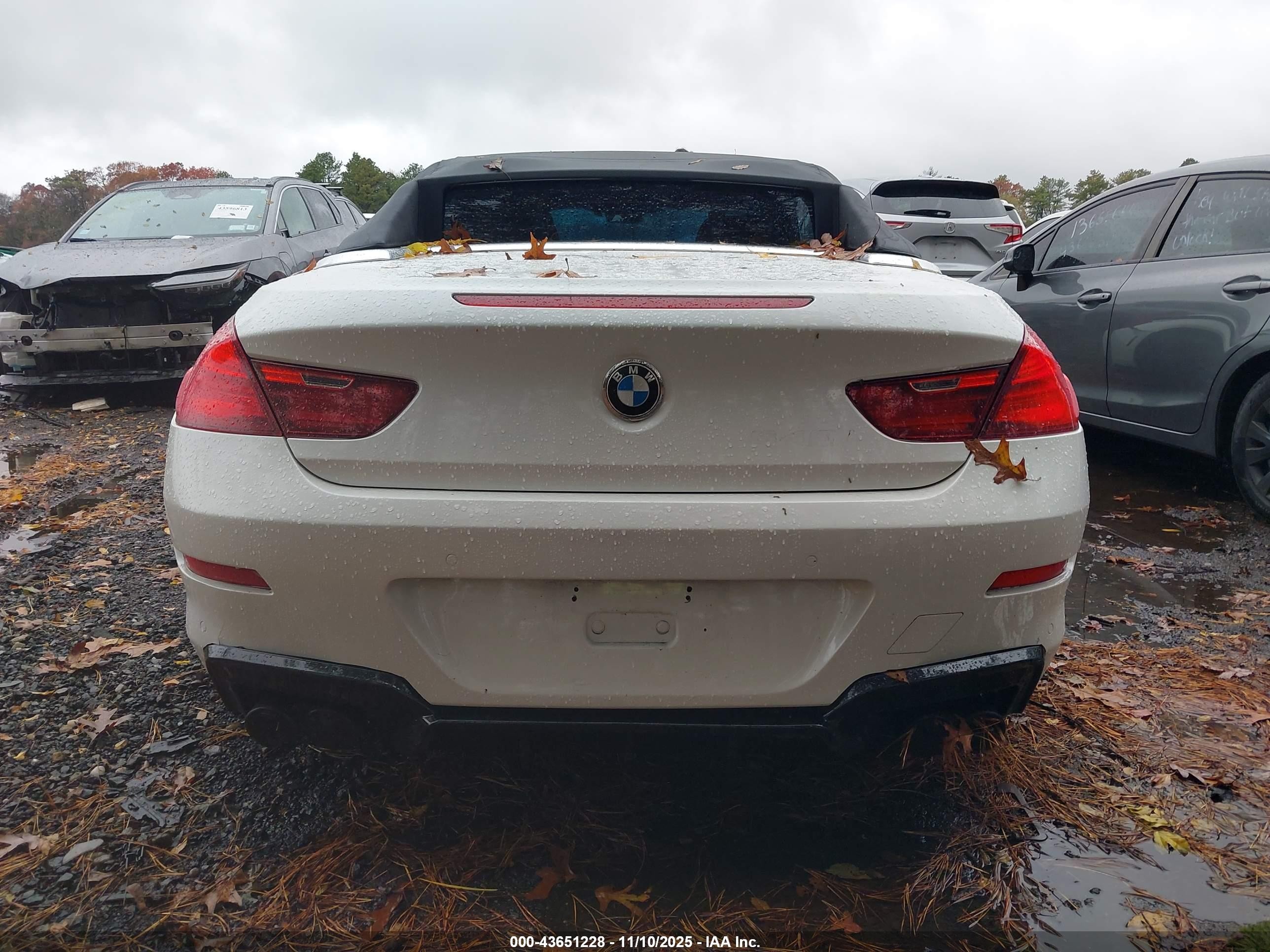 2012 Bmw 640i   White vin: WBALW7C53CC618859