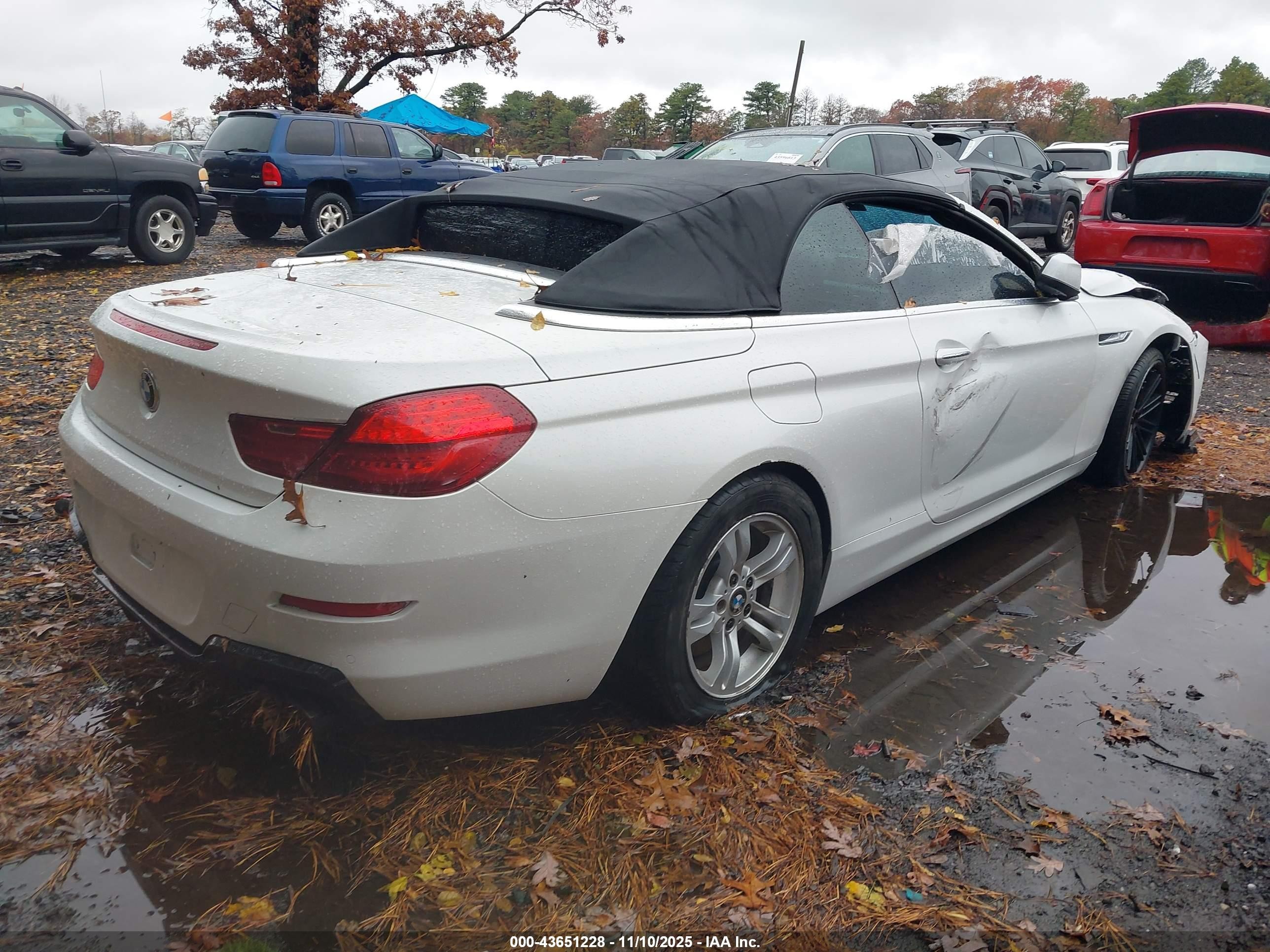 2012 Bmw 640i   White vin: WBALW7C53CC618859