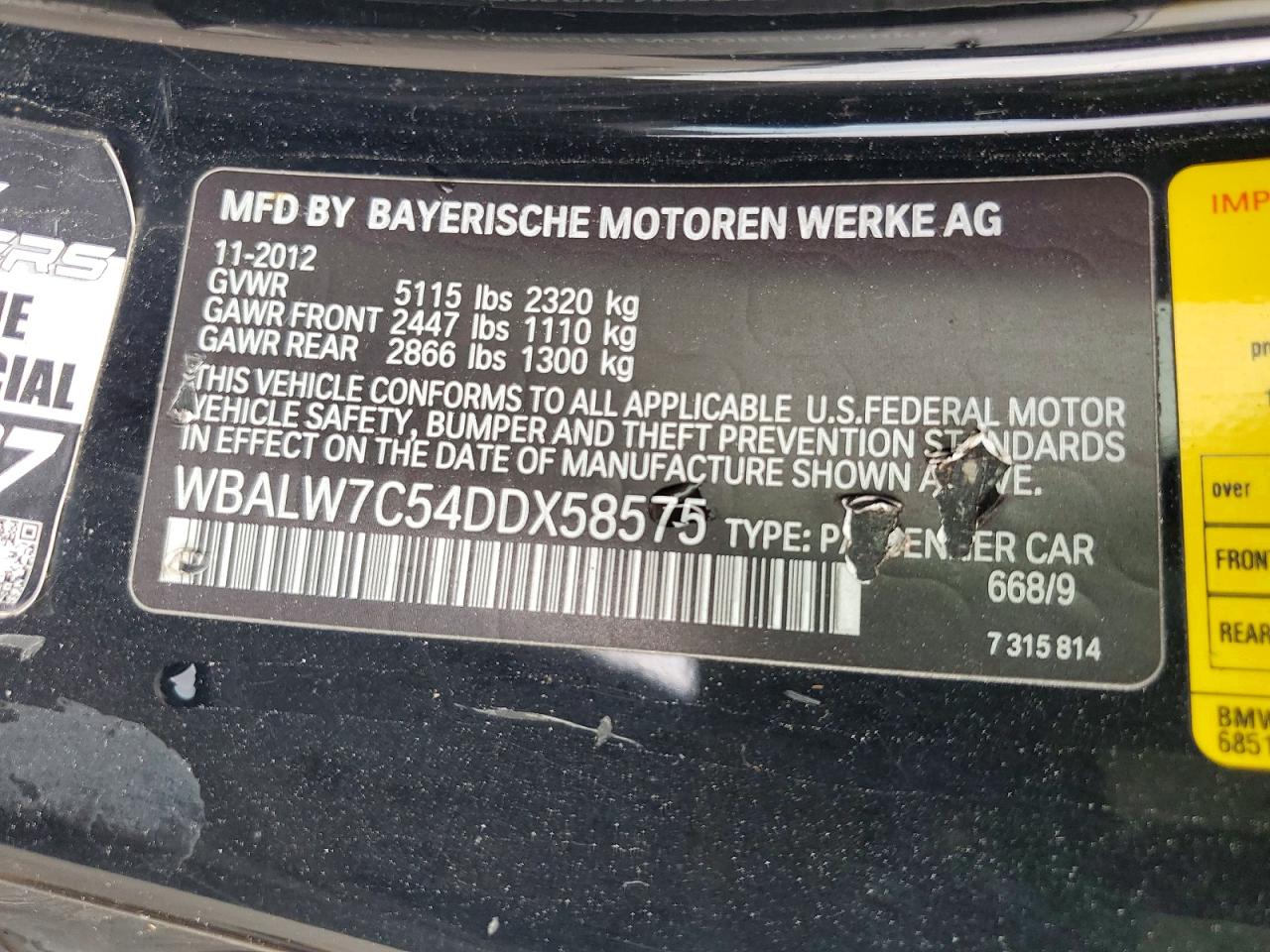 2013 Bmw 640 I Black vin: WBALW7C54DDX58575