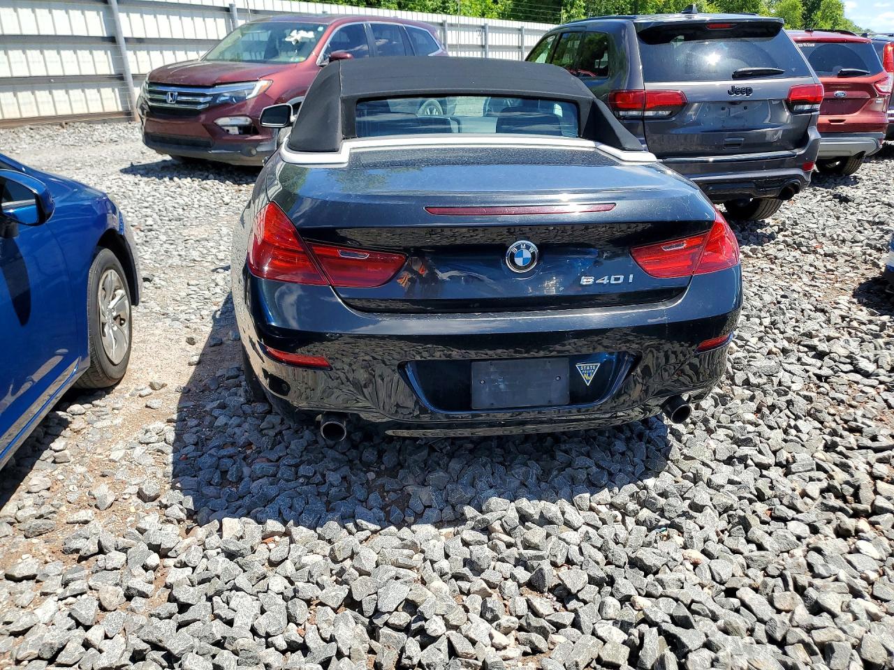 2015 Bmw 640 I Black vin: WBALW7C55FD596099