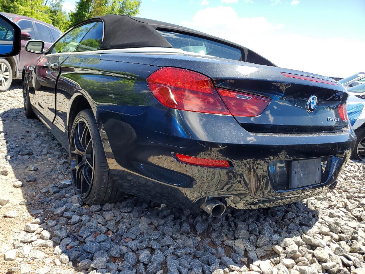 2015 Bmw 640 I Black vin: WBALW7C55FD596099
