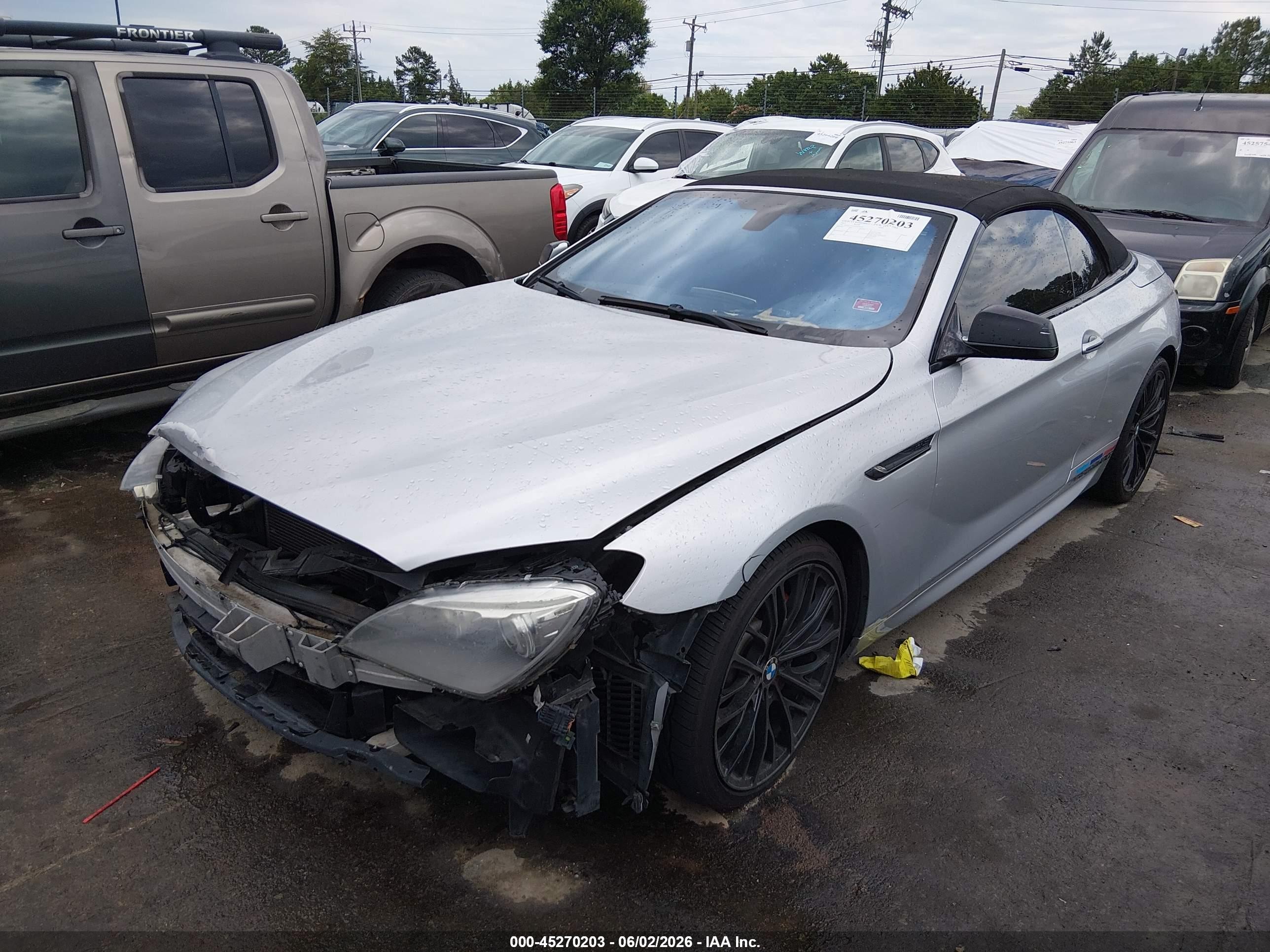 2013 Bmw 640i   Silver vin: WBALW7C57DDX58439