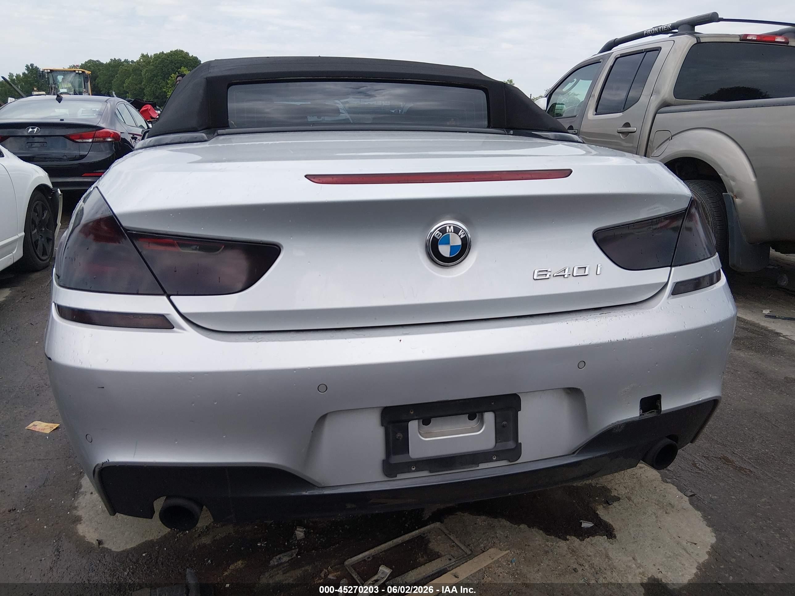2013 Bmw 640i   Silver vin: WBALW7C57DDX58439