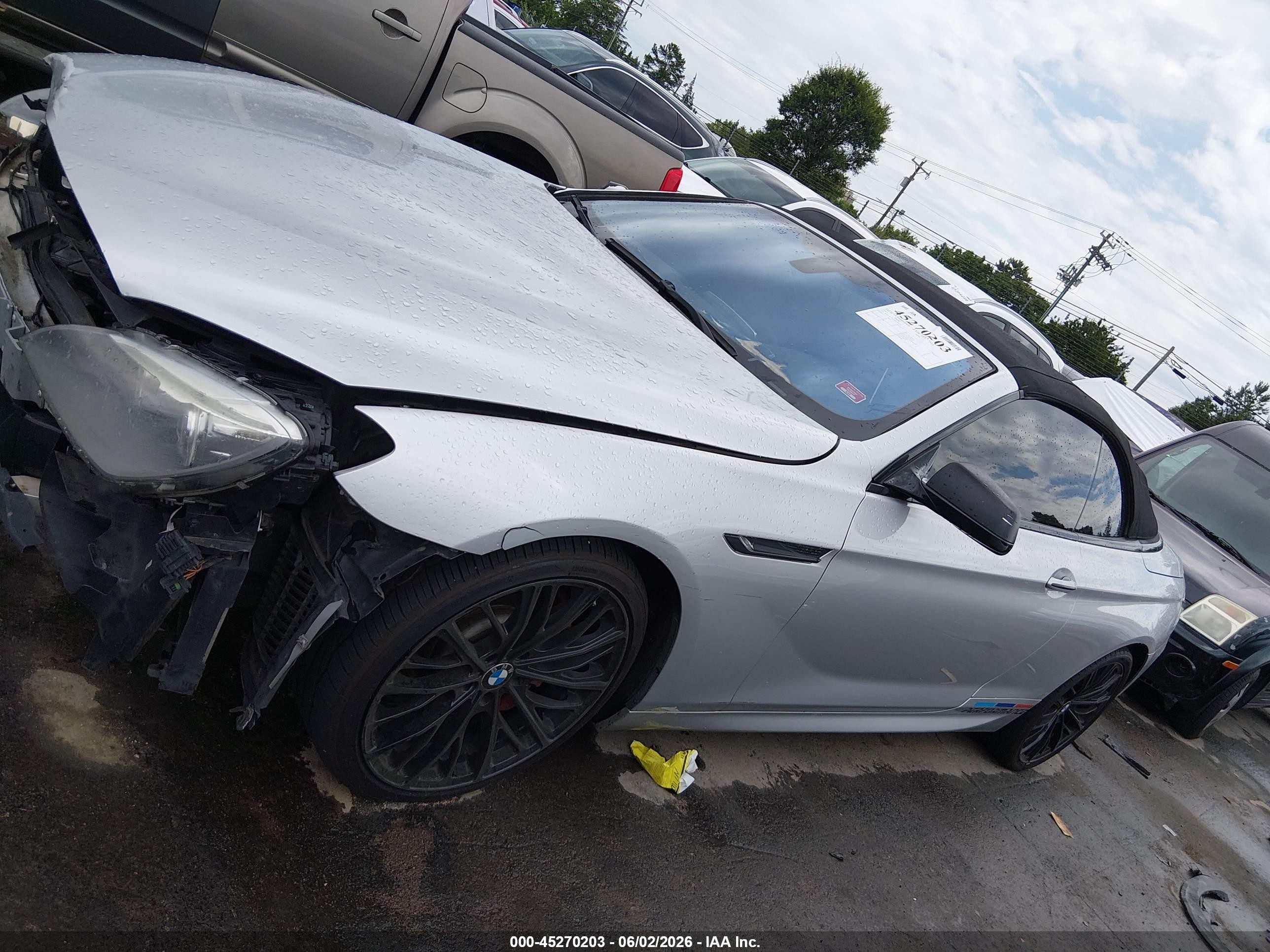 2013 Bmw 640i   Silver vin: WBALW7C57DDX58439