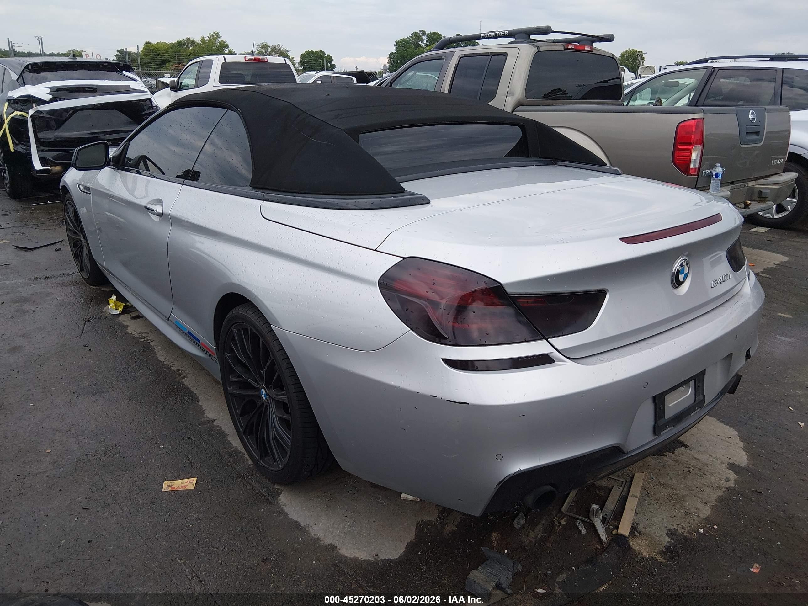 2013 Bmw 640i   Silver vin: WBALW7C57DDX58439