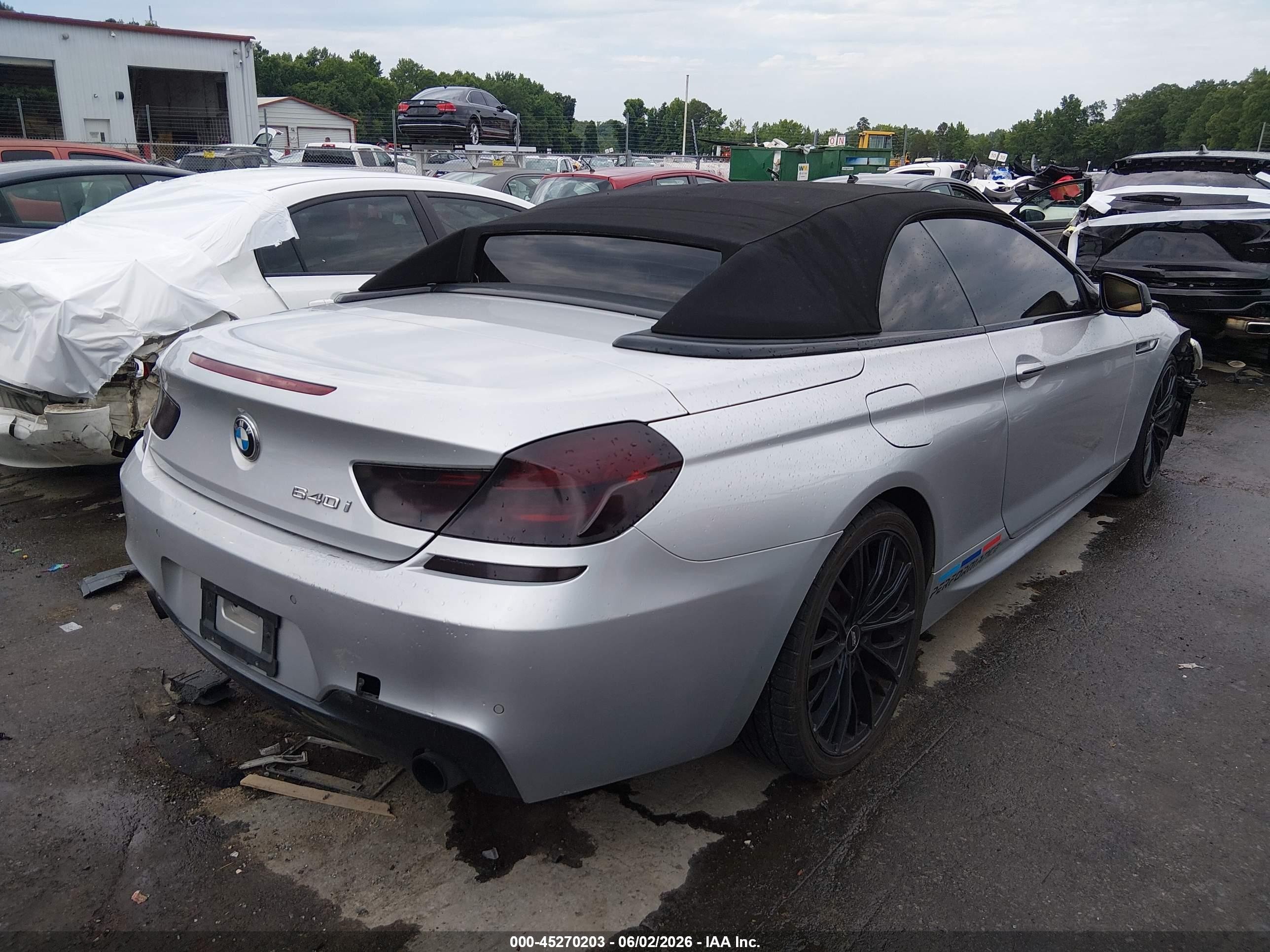 2013 Bmw 640i   Silver vin: WBALW7C57DDX58439