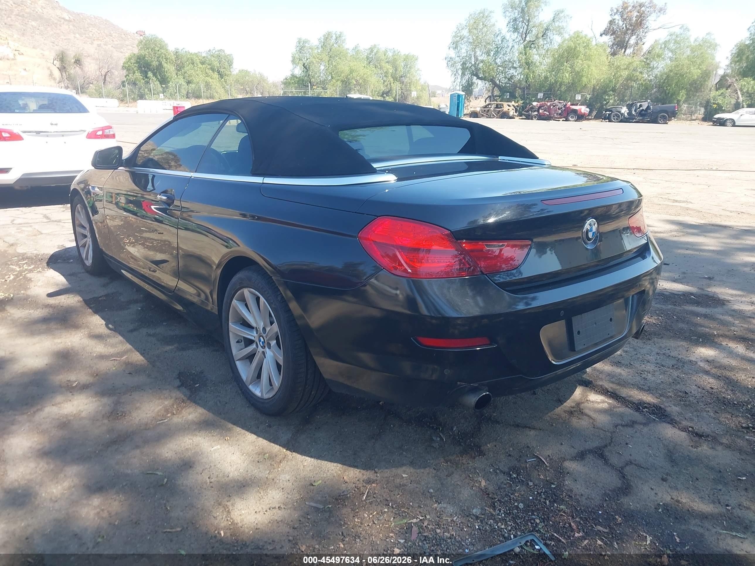 2014 Bmw 640i   Black vin: WBALW7C57ED595955