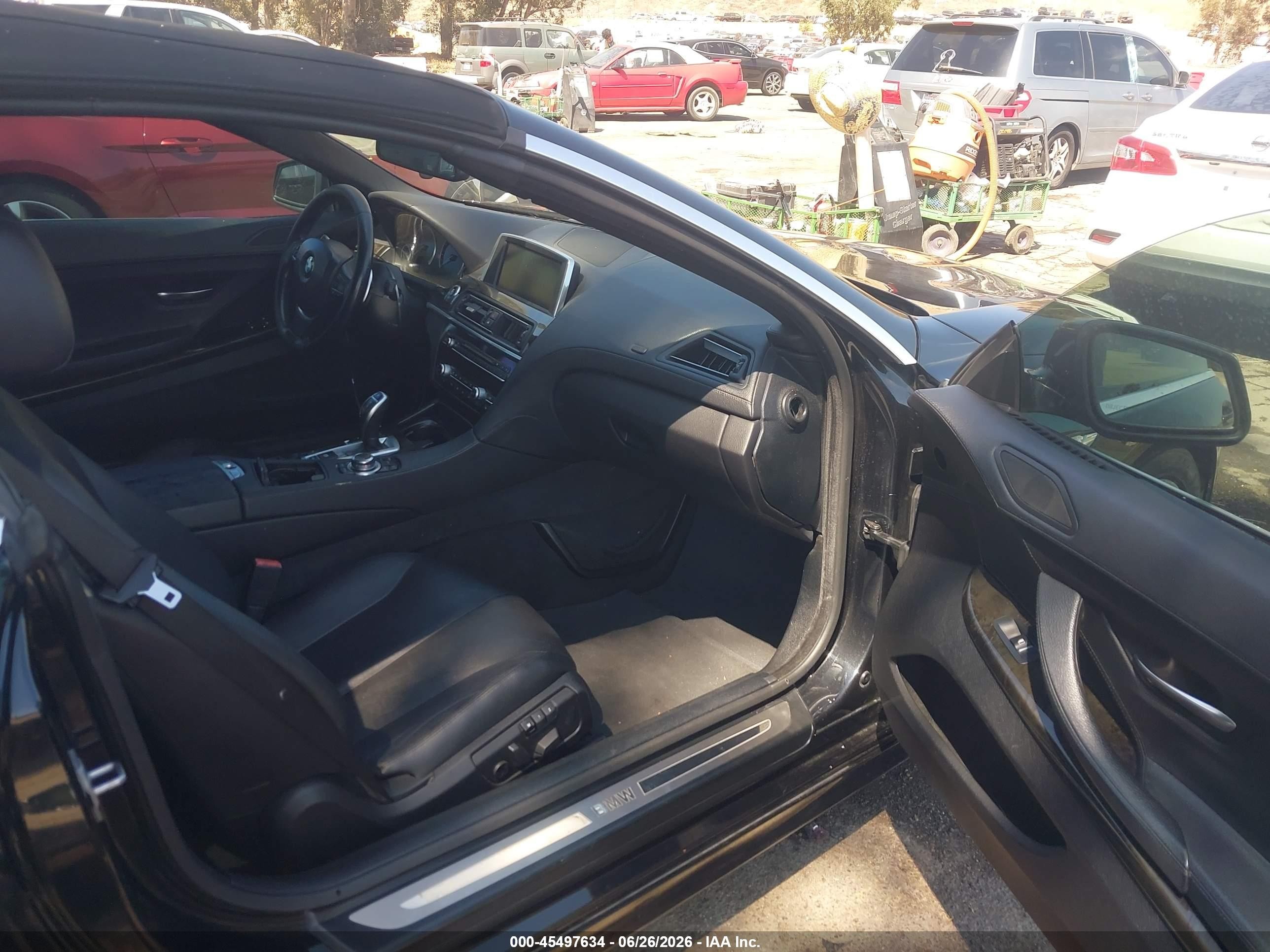 2014 Bmw 640i   Black vin: WBALW7C57ED595955