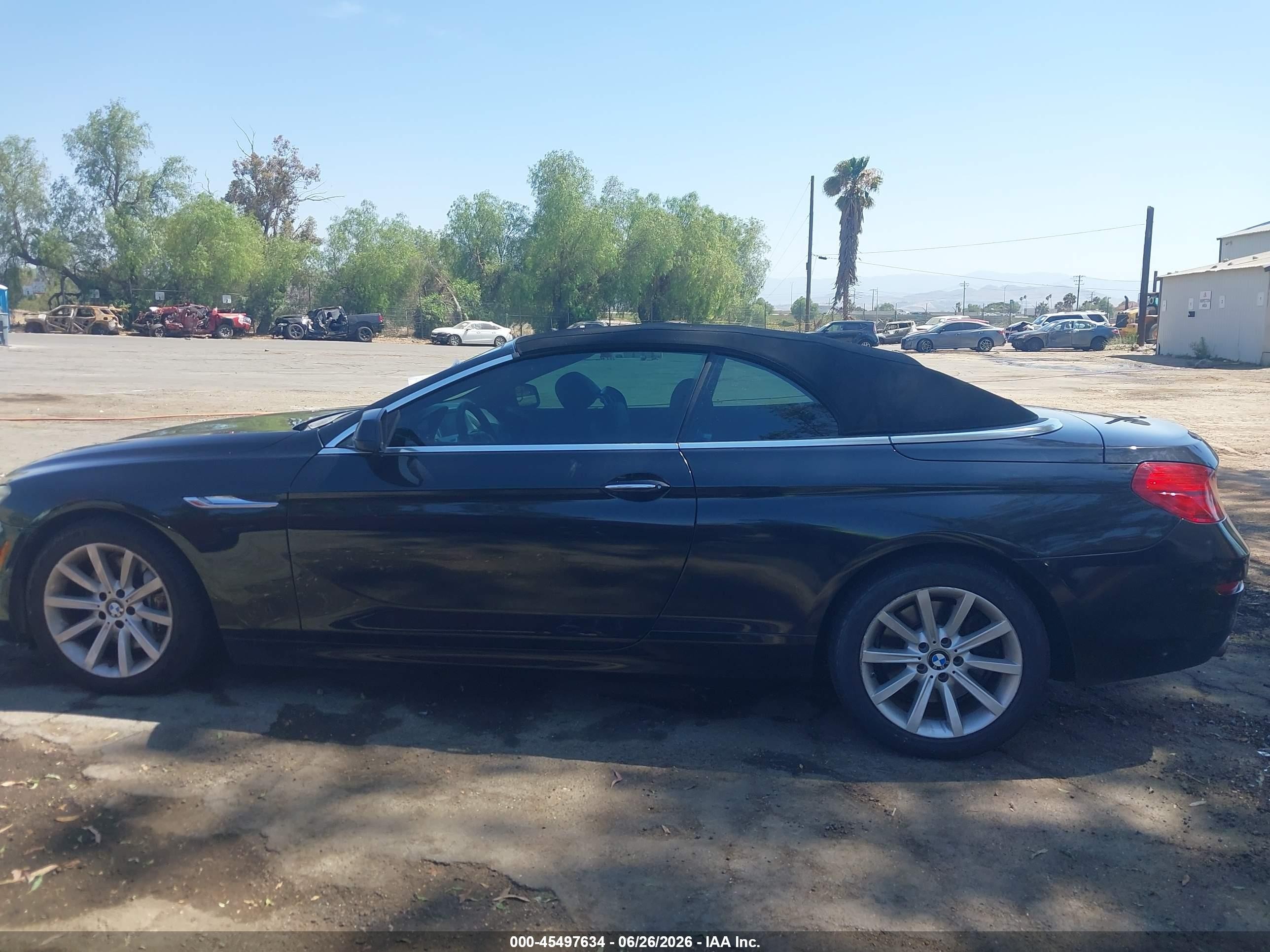 2014 Bmw 640i   Black vin: WBALW7C57ED595955