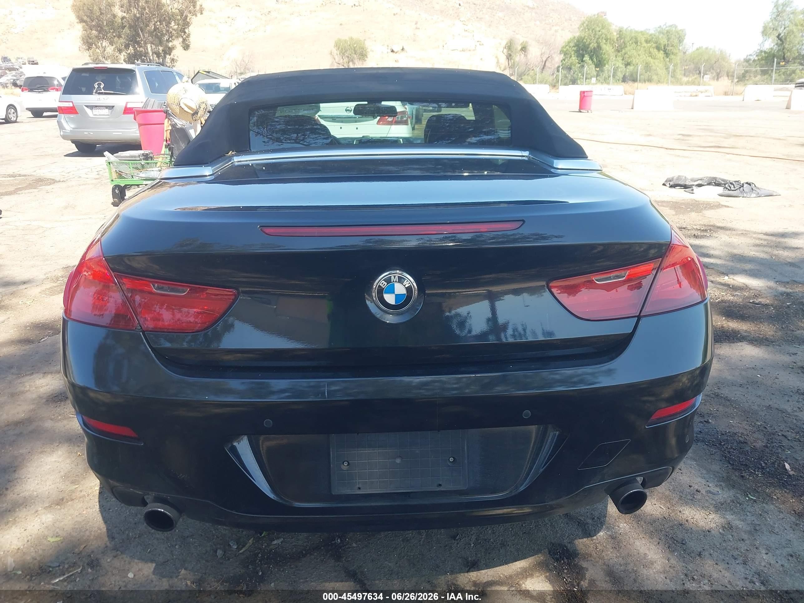 2014 Bmw 640i   Black vin: WBALW7C57ED595955