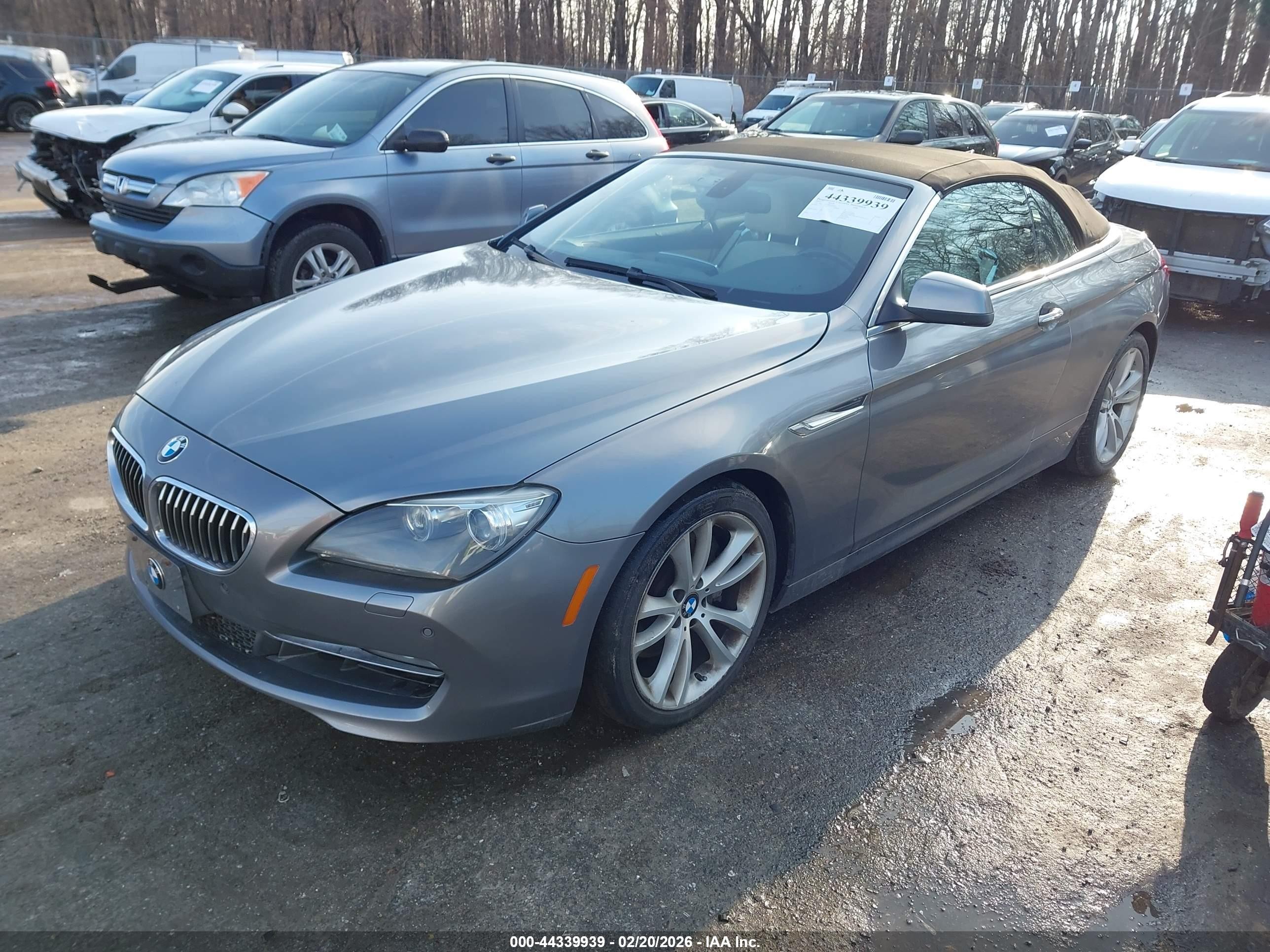 2012 Bmw 640i   Silver vin: WBALW7C58CC618436