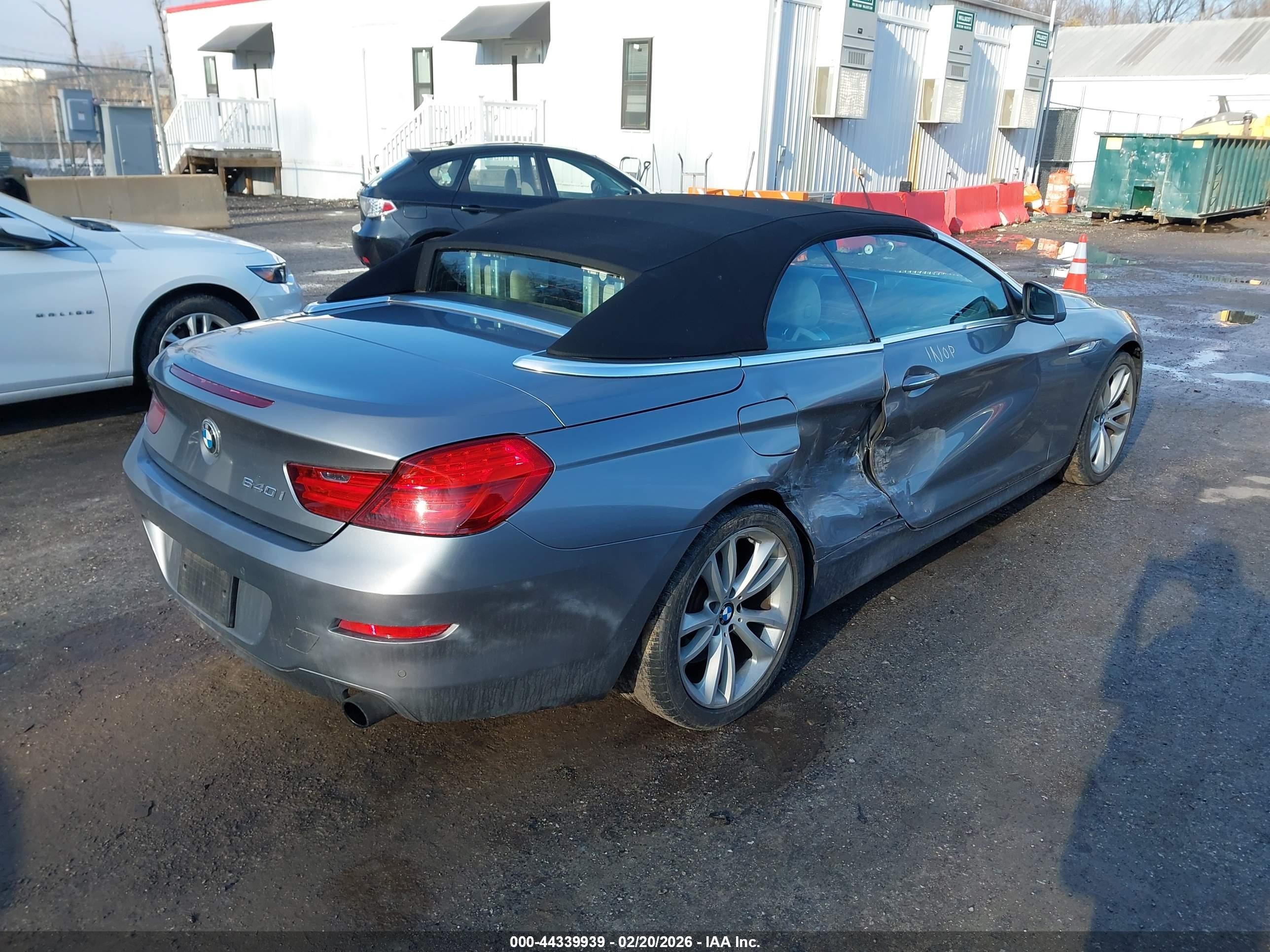 2012 Bmw 640i   Silver vin: WBALW7C58CC618436