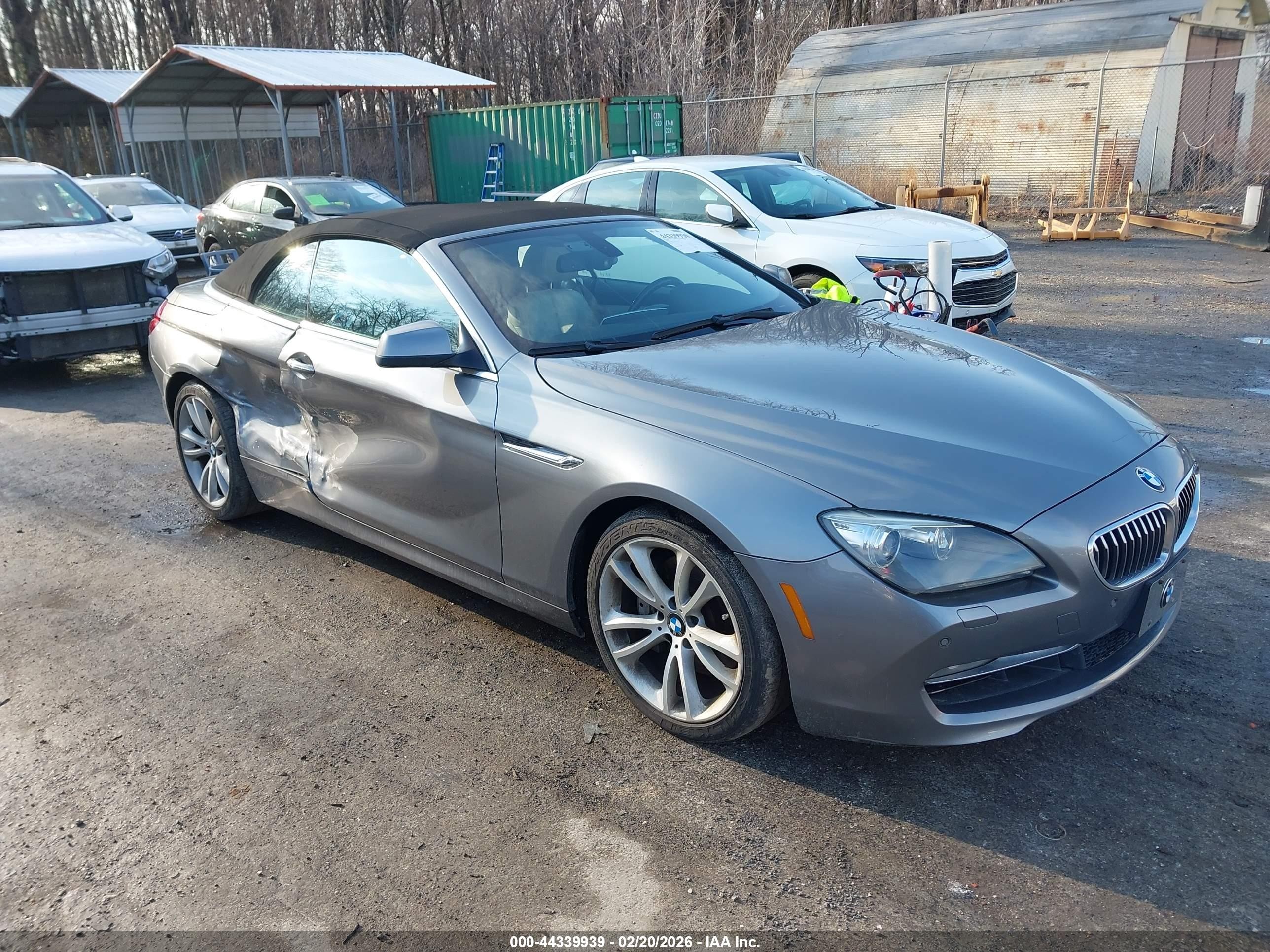 2012 Bmw 640i   Silver vin: WBALW7C58CC618436
