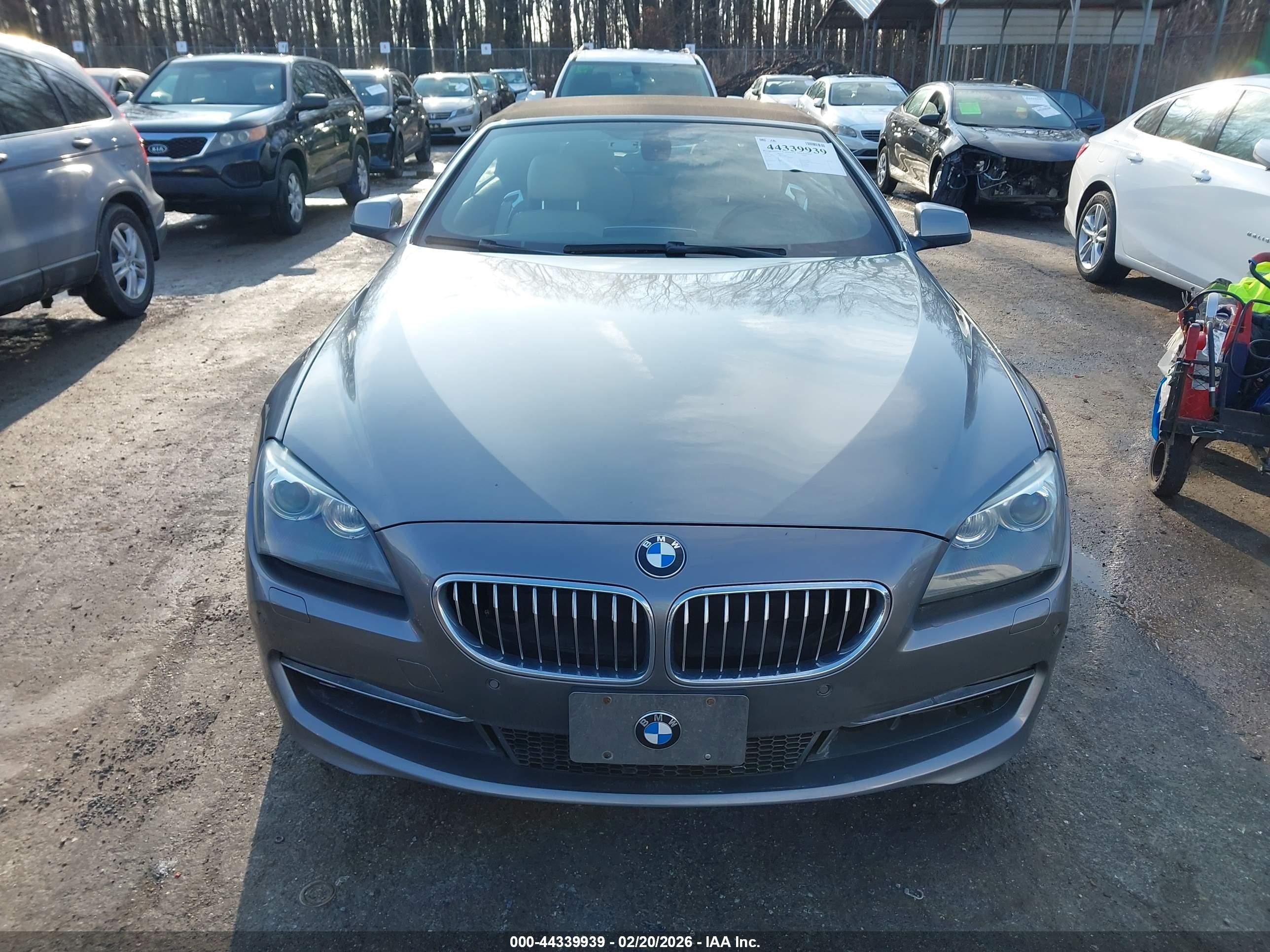 2012 Bmw 640i   Silver vin: WBALW7C58CC618436