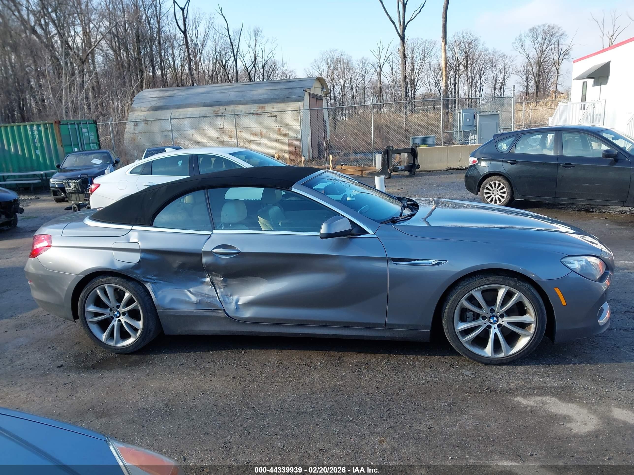 2012 Bmw 640i   Silver vin: WBALW7C58CC618436
