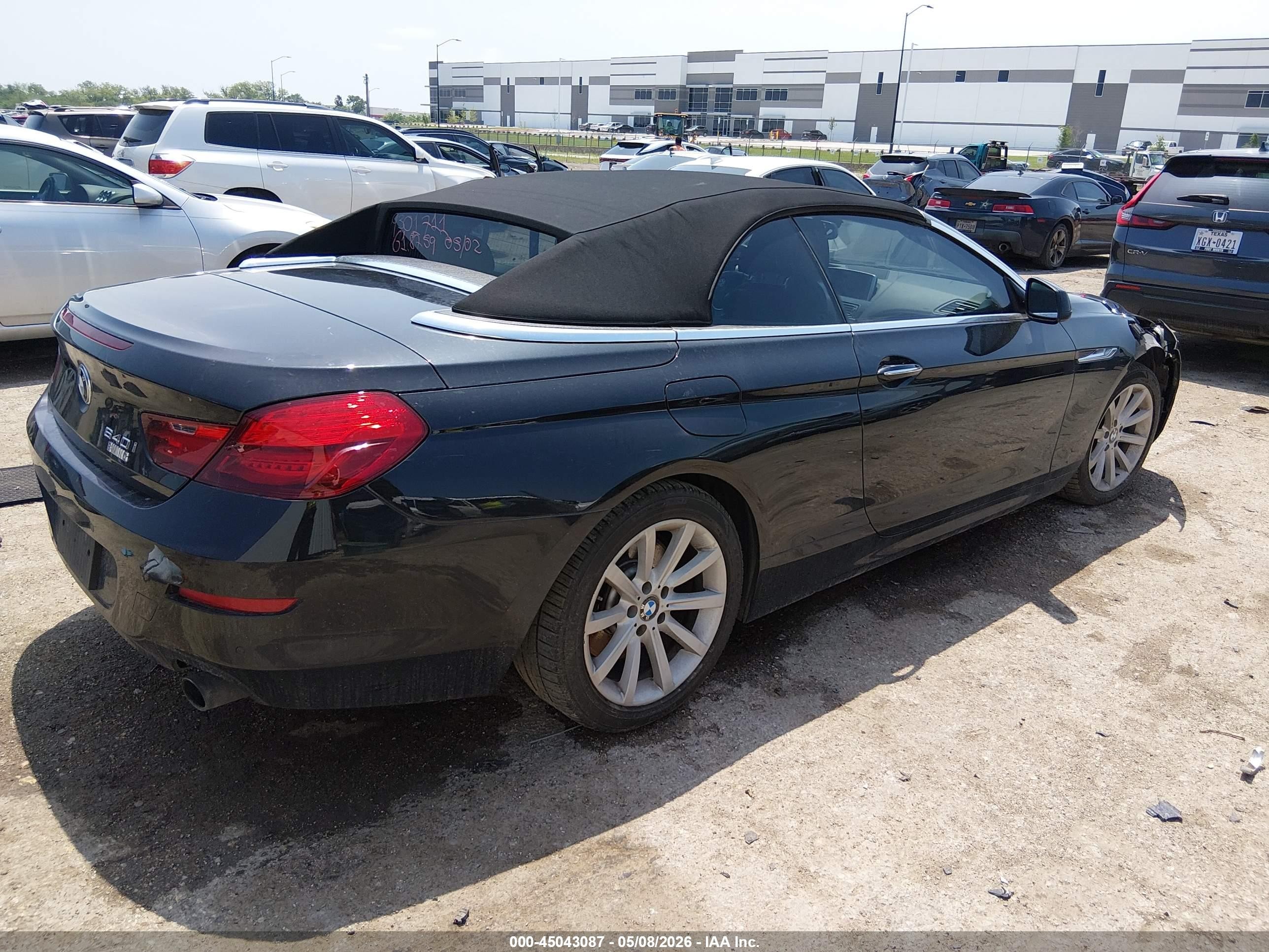2012 Bmw 640i   Black vin: WBALW7C5XCC618759