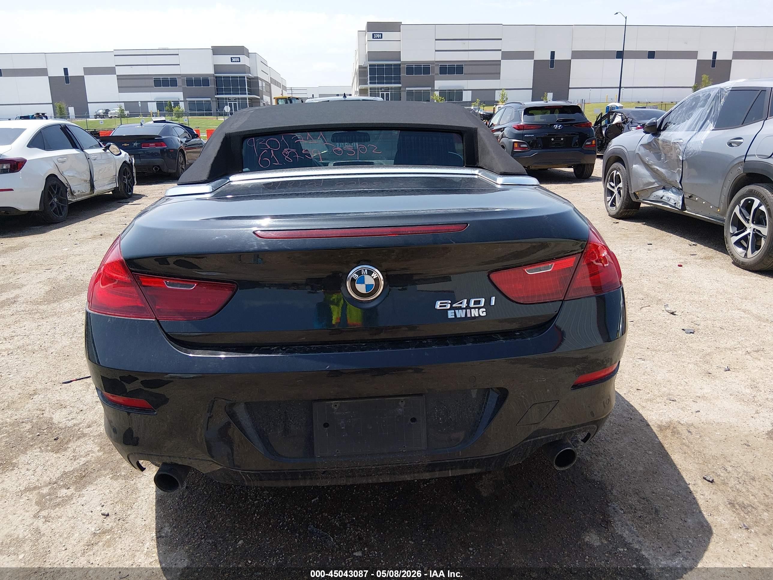 2012 Bmw 640i   Black vin: WBALW7C5XCC618759