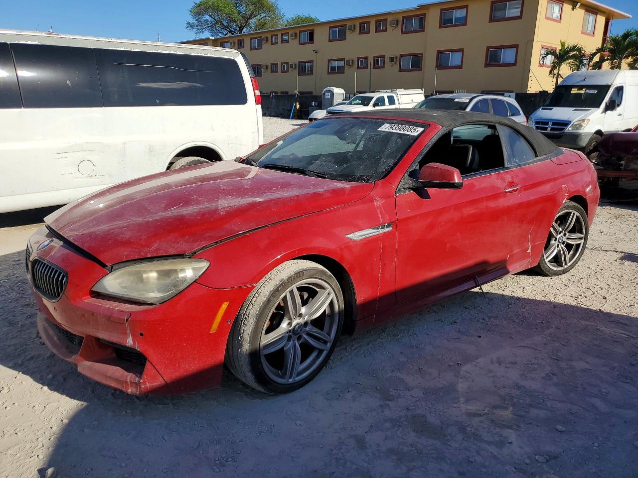 2014 Bmw 640 I Red vin: WBALW7C5XEDX58792