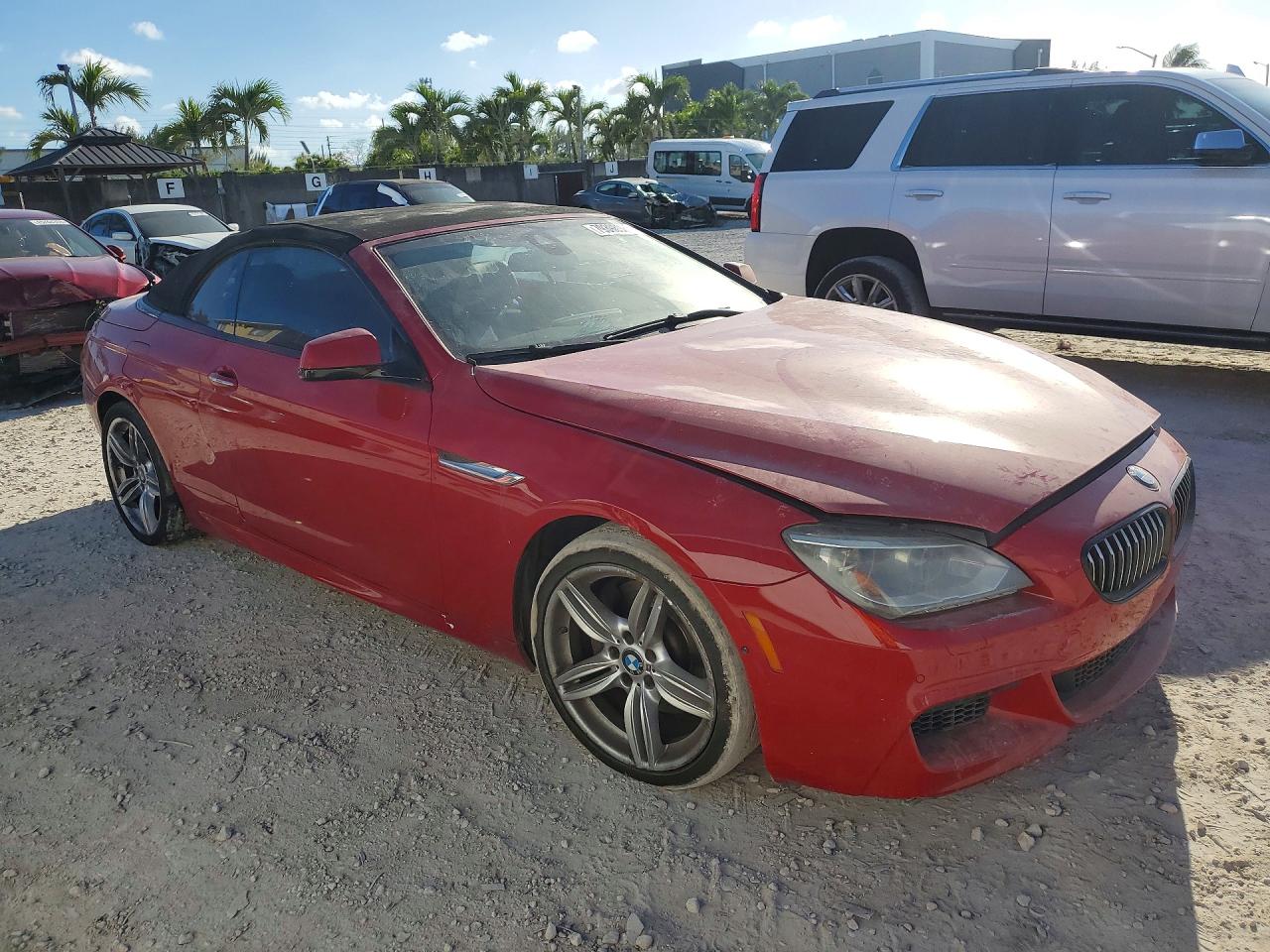 2014 Bmw 640 I Red vin: WBALW7C5XEDX58792