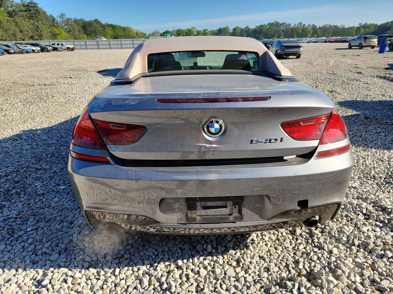 2015 Bmw 640 I Gray vin: WBALW7C5XFGJ88034