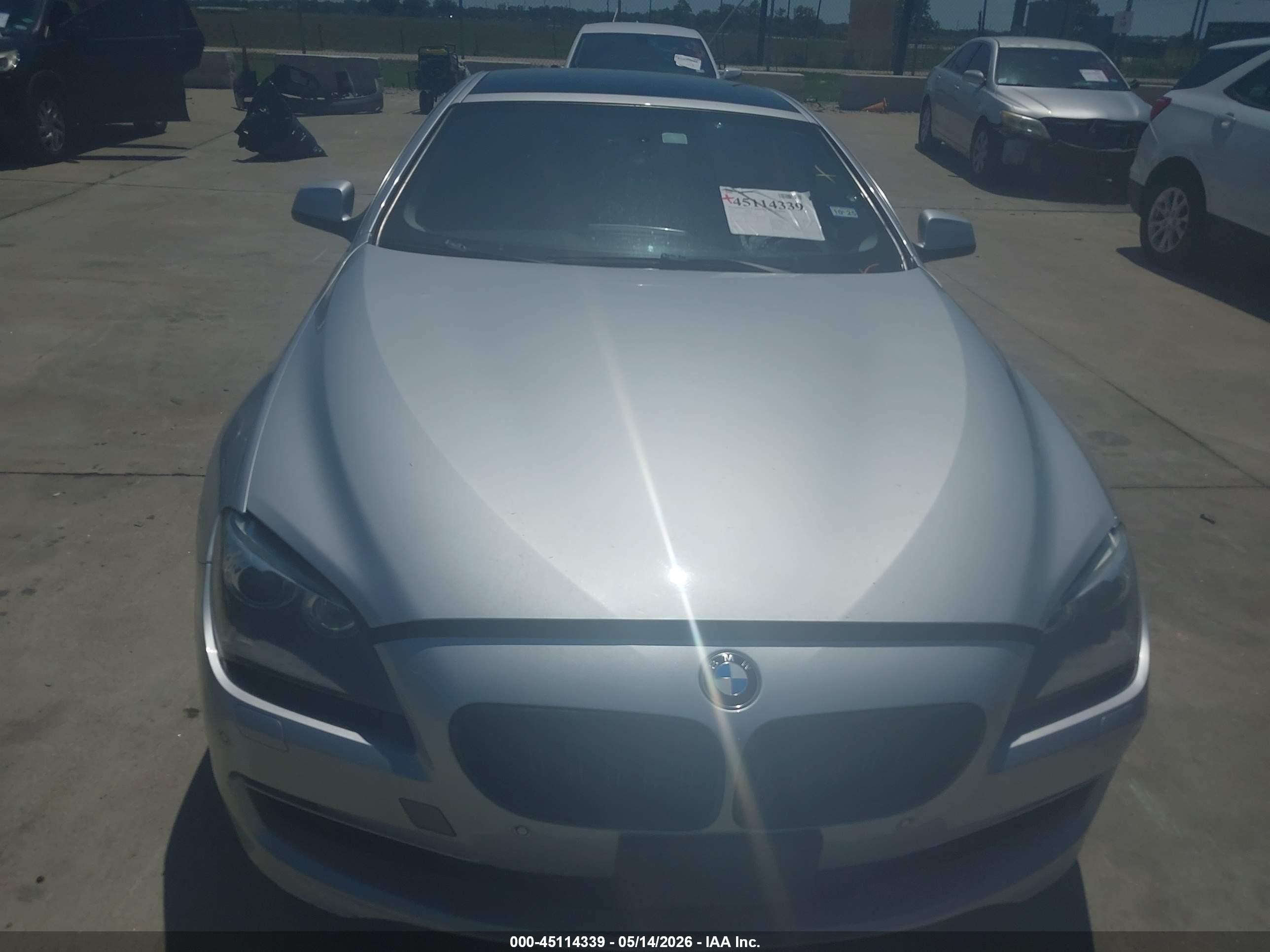 2012 Bmw 650i   Silver vin: WBALX3C50CDV77848