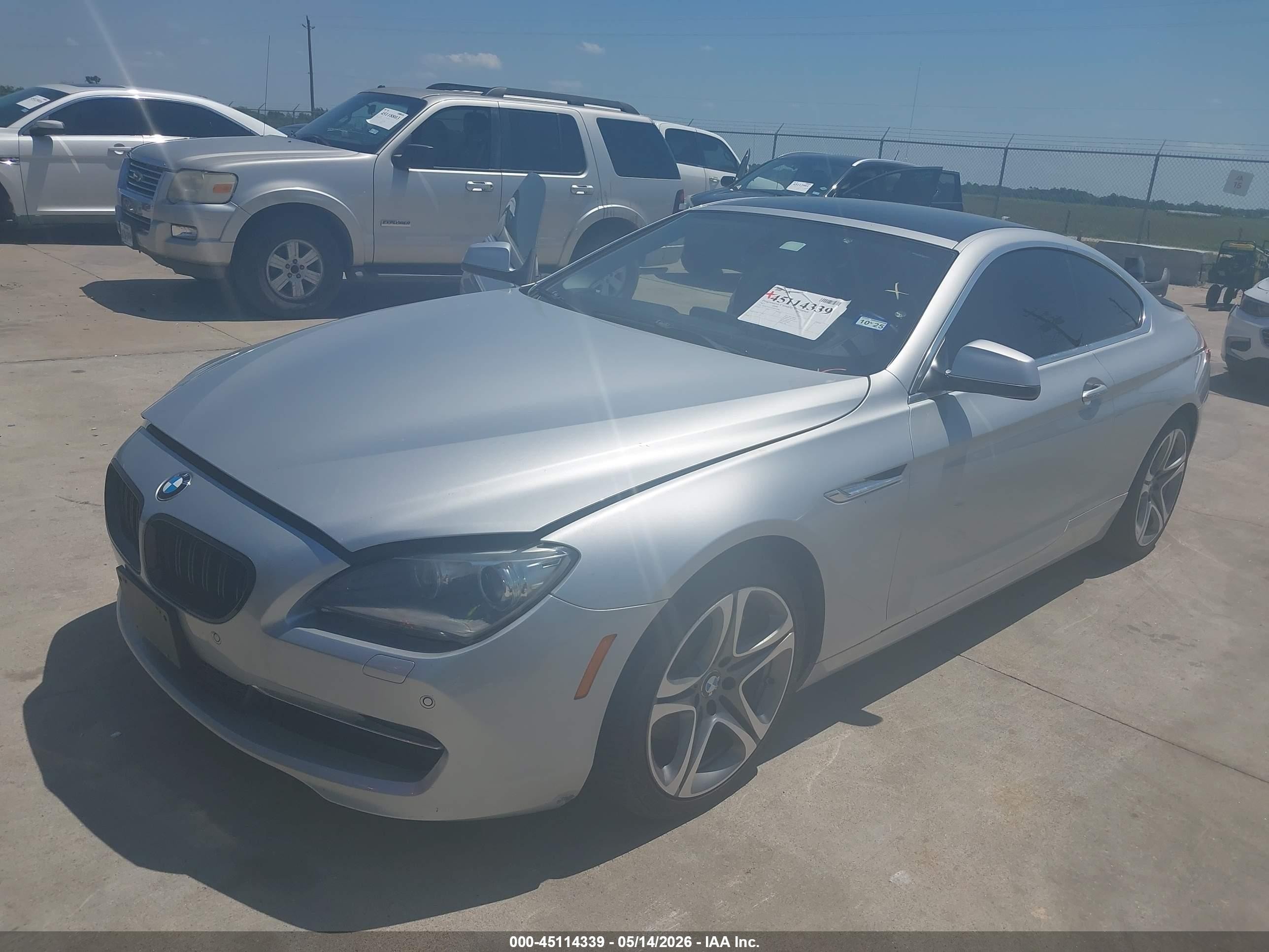2012 Bmw 650i   Silver vin: WBALX3C50CDV77848