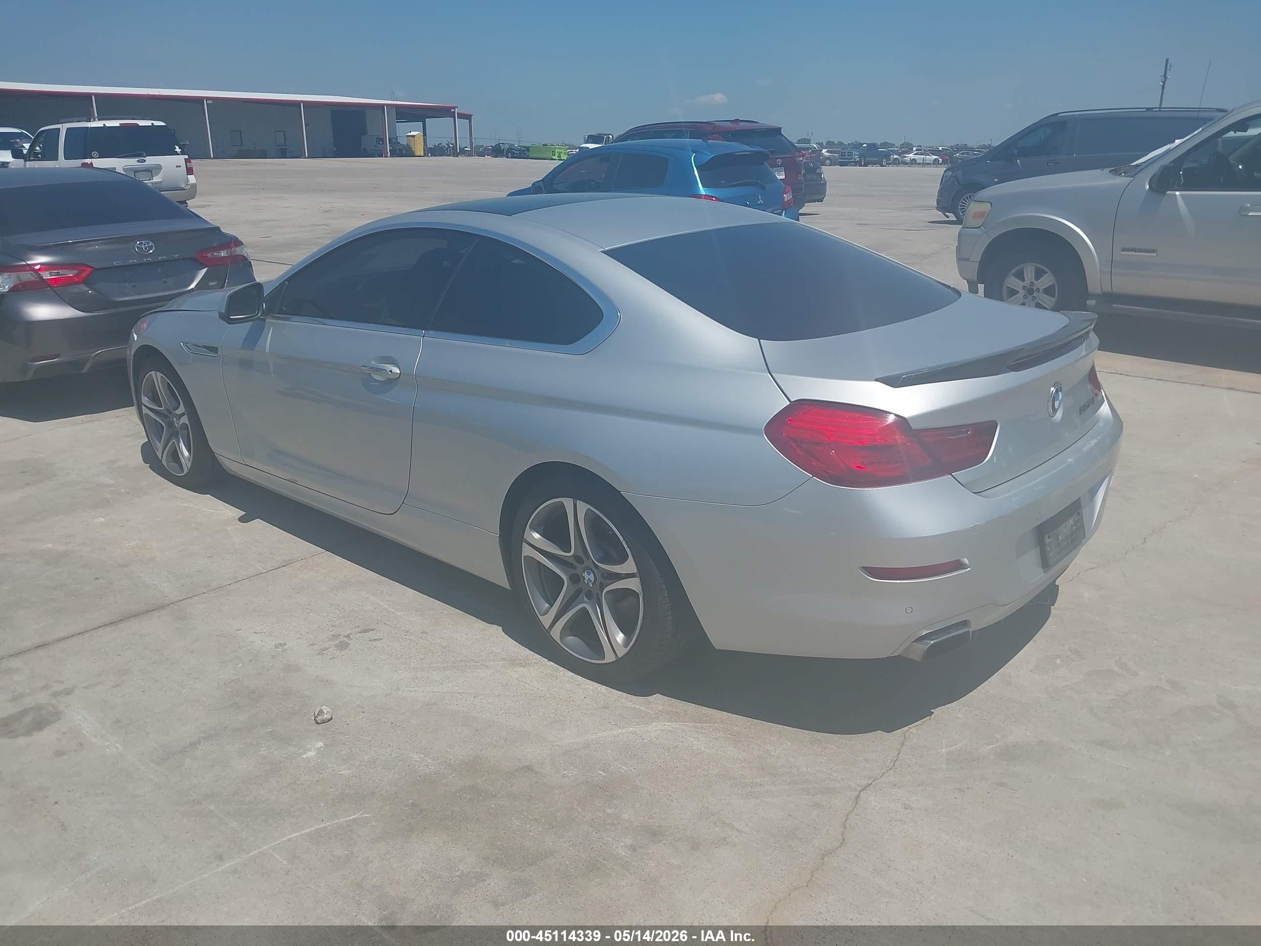 2012 Bmw 650i   Silver vin: WBALX3C50CDV77848