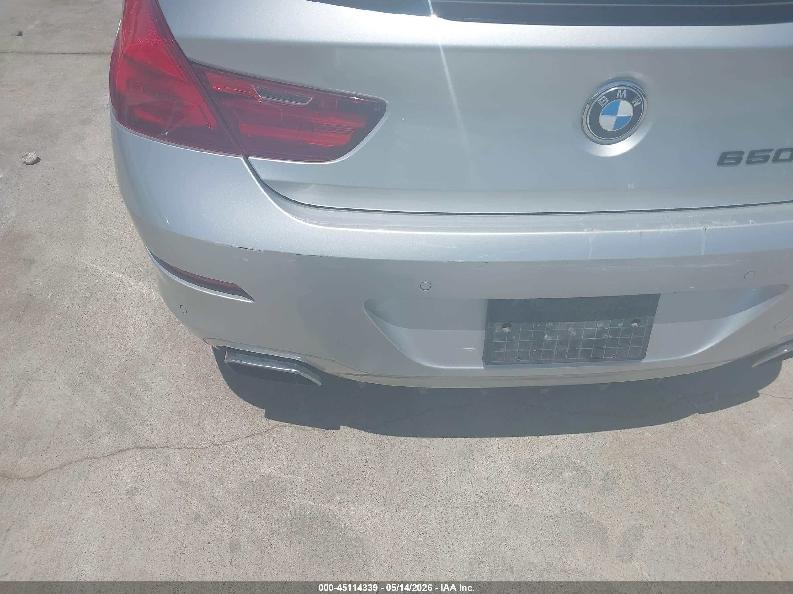 2012 Bmw 650i   Silver vin: WBALX3C50CDV77848