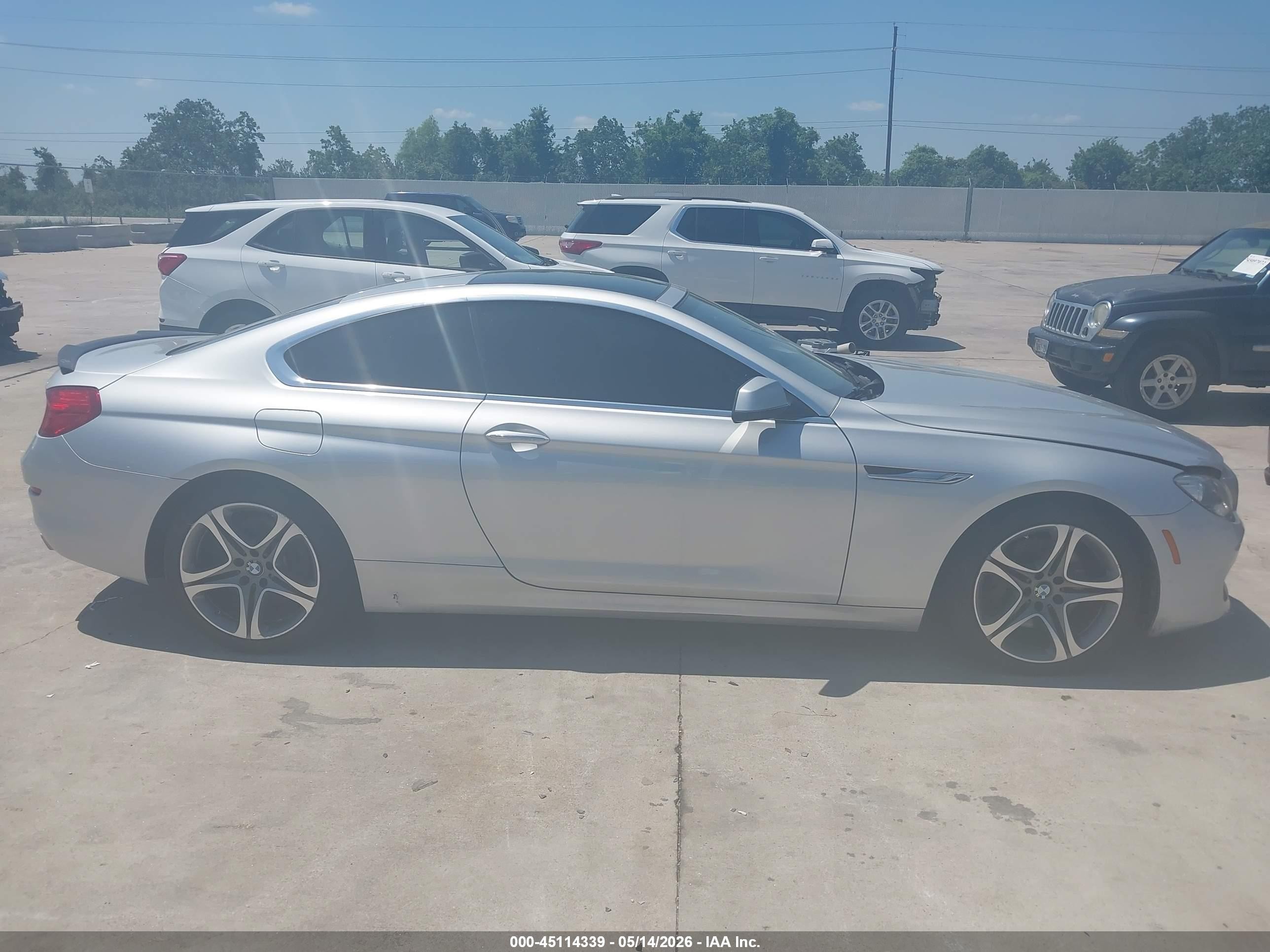 2012 Bmw 650i   Silver vin: WBALX3C50CDV77848