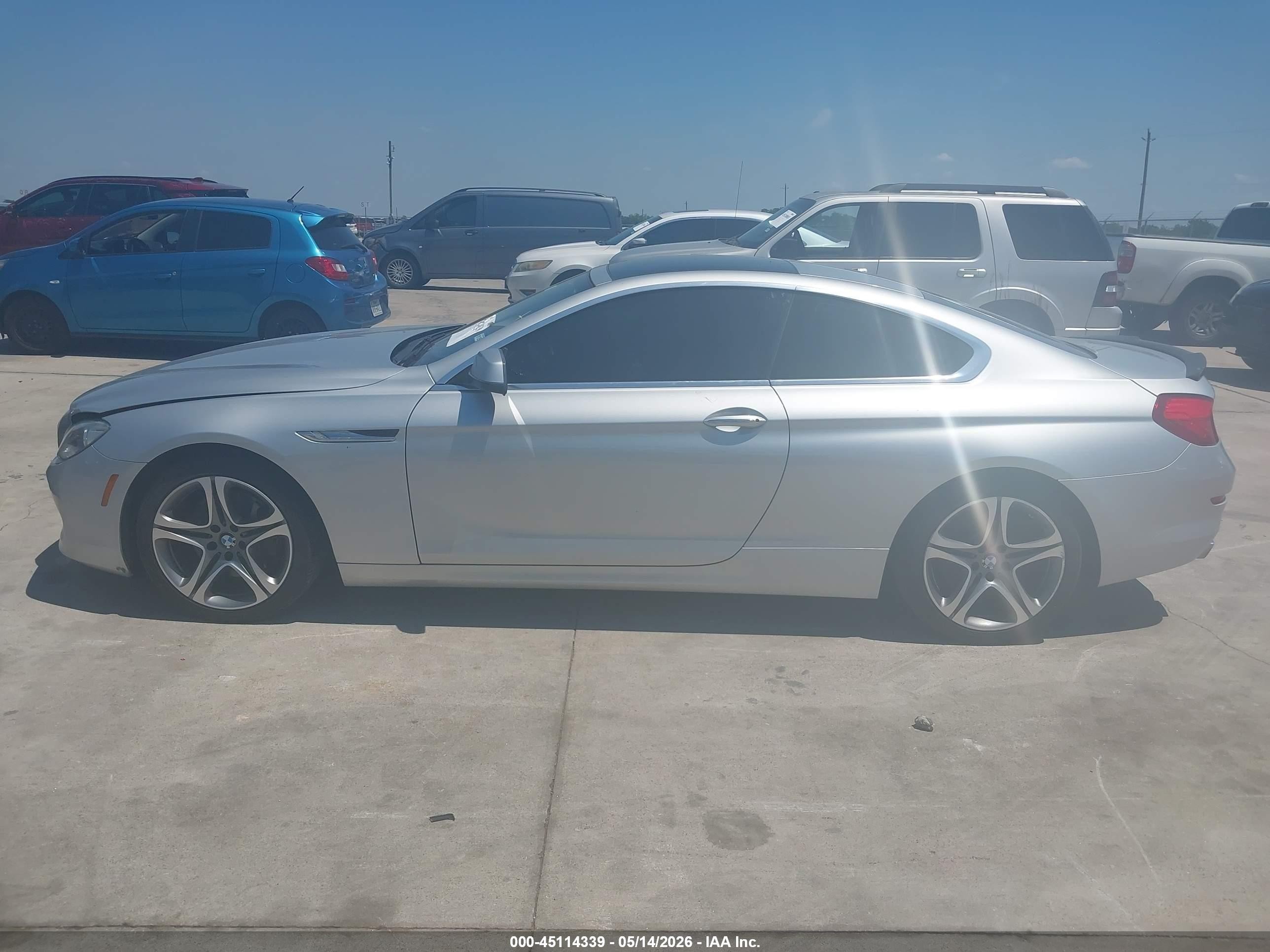 2012 Bmw 650i   Silver vin: WBALX3C50CDV77848