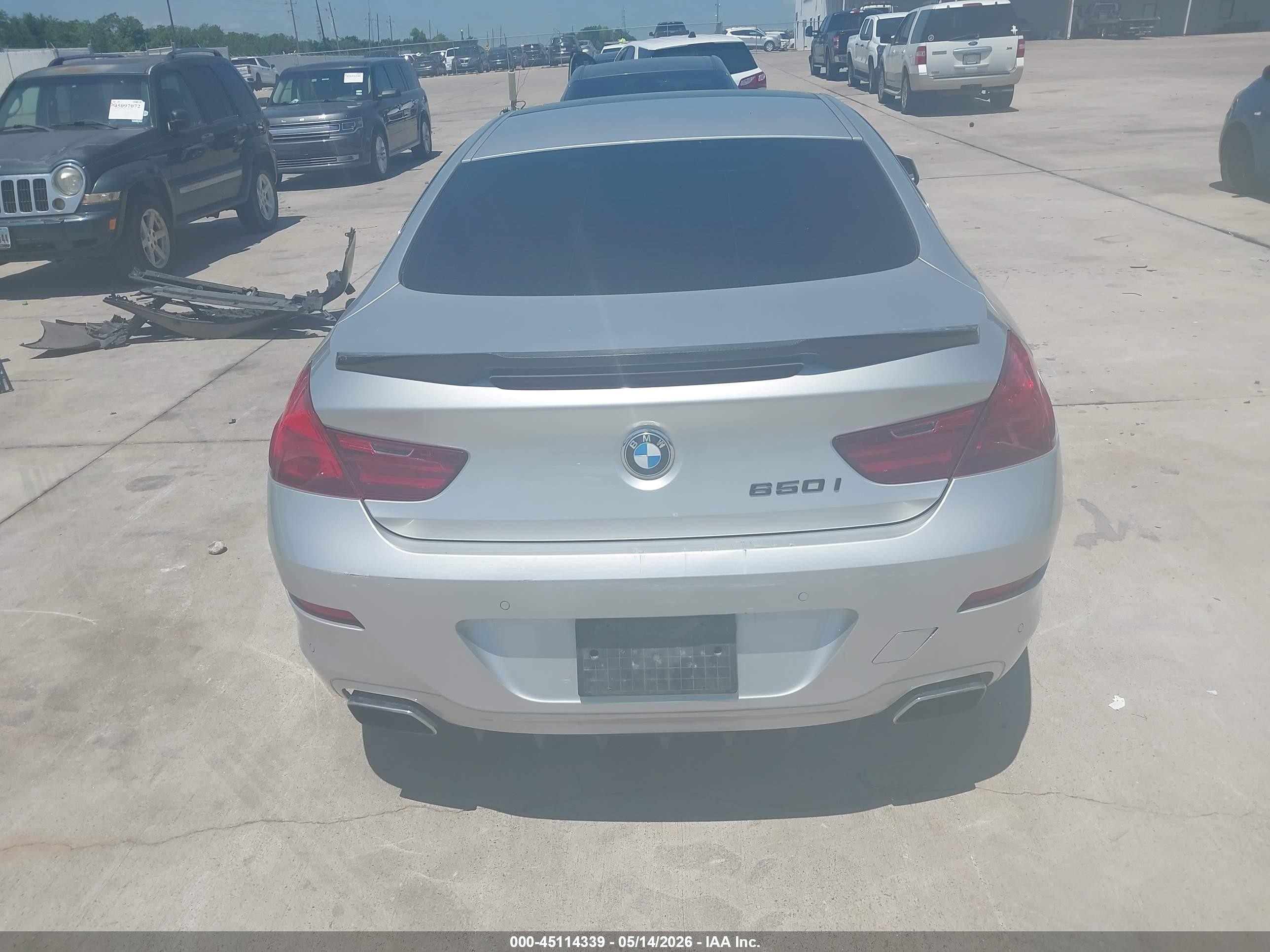 2012 Bmw 650i   Silver vin: WBALX3C50CDV77848