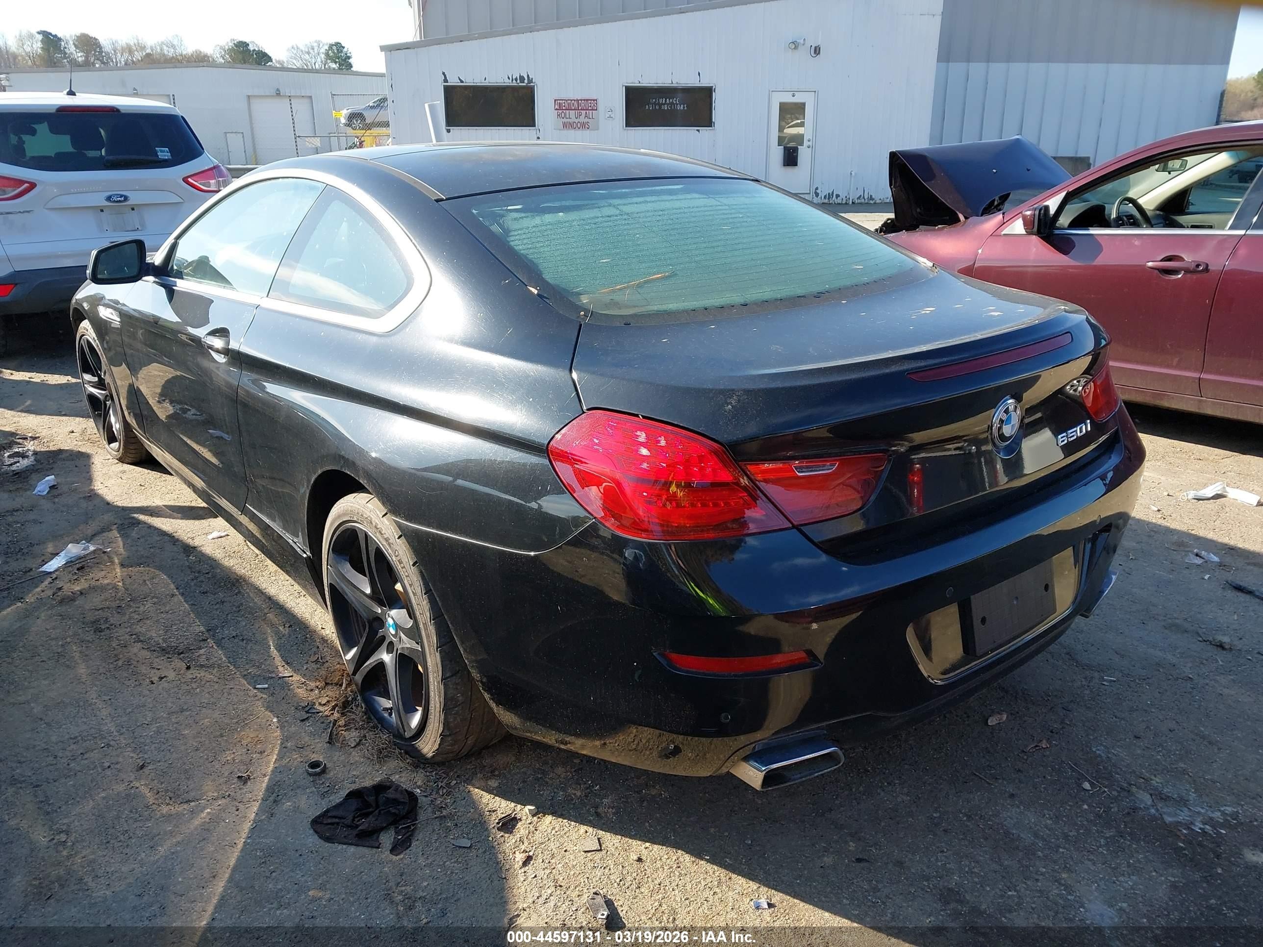 2012 Bmw 650i   Black vin: WBALX3C53CC528424