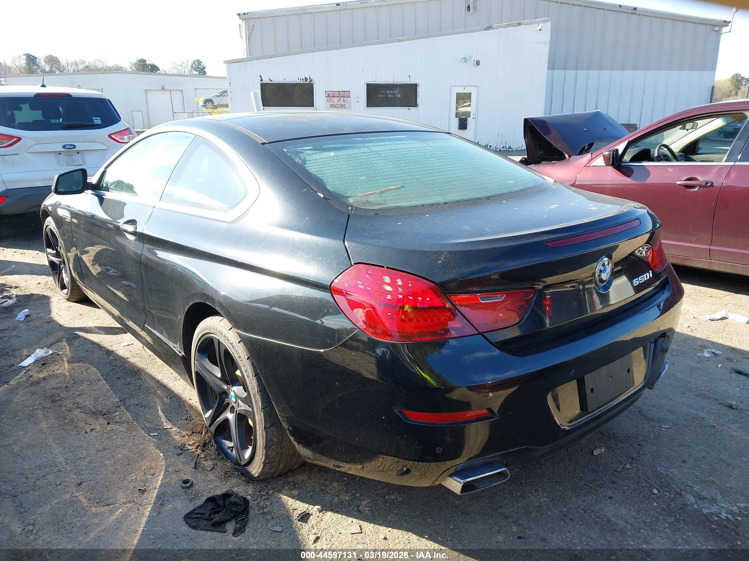 2012 Bmw 650i   Black vin: WBALX3C53CC528424