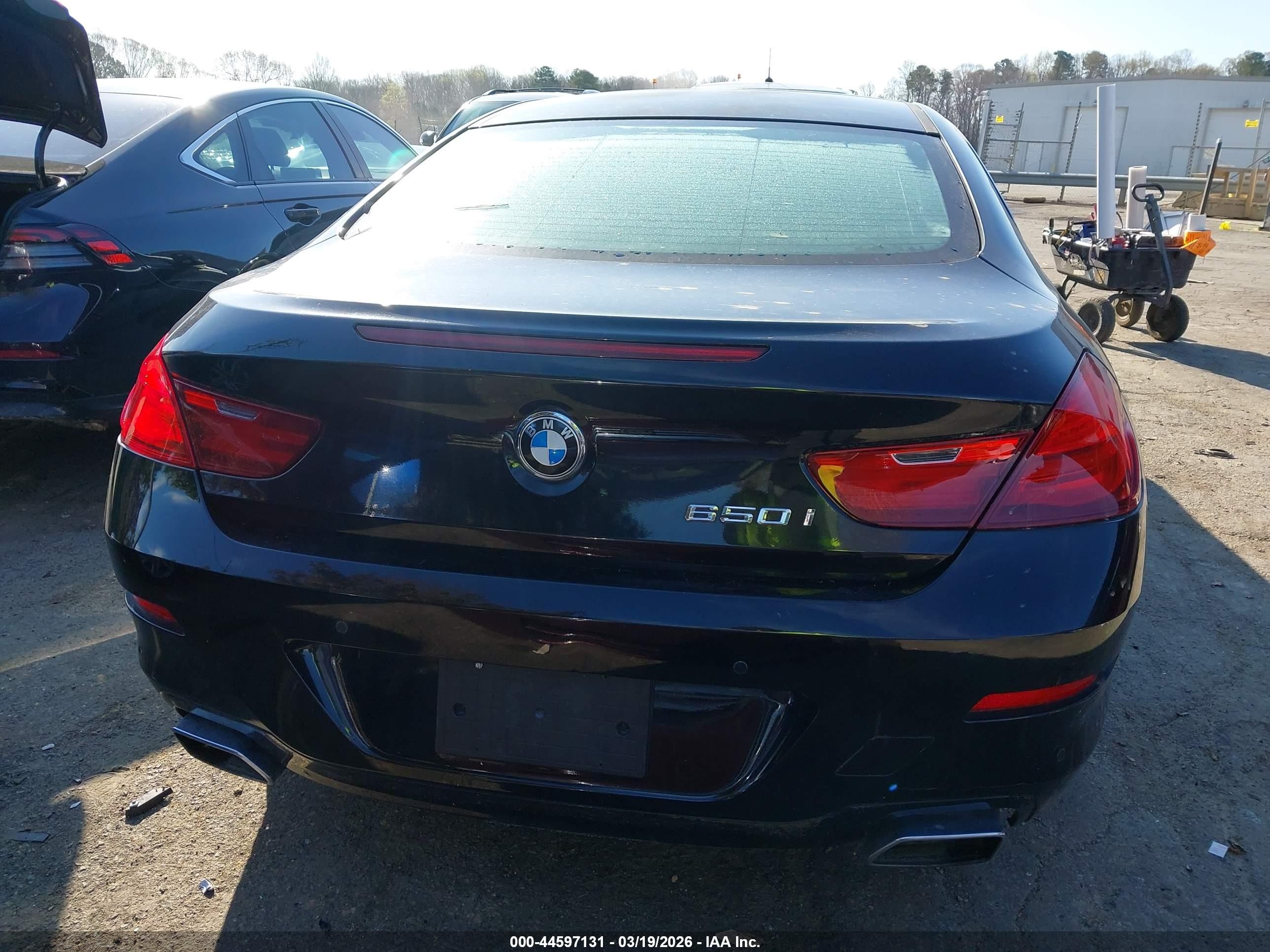 2012 Bmw 650i   Black vin: WBALX3C53CC528424