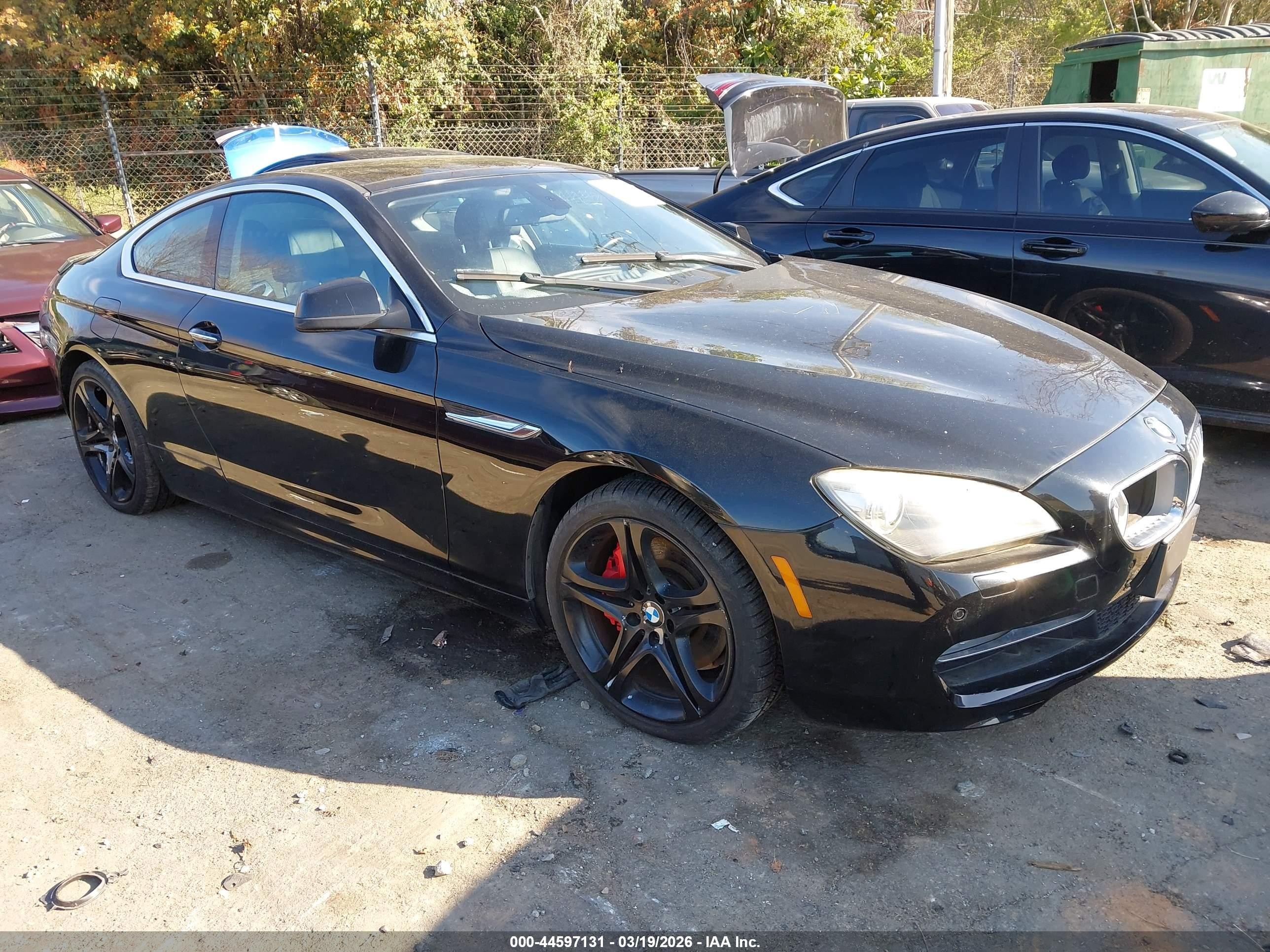2012 Bmw 650i   Black vin: WBALX3C53CC528424