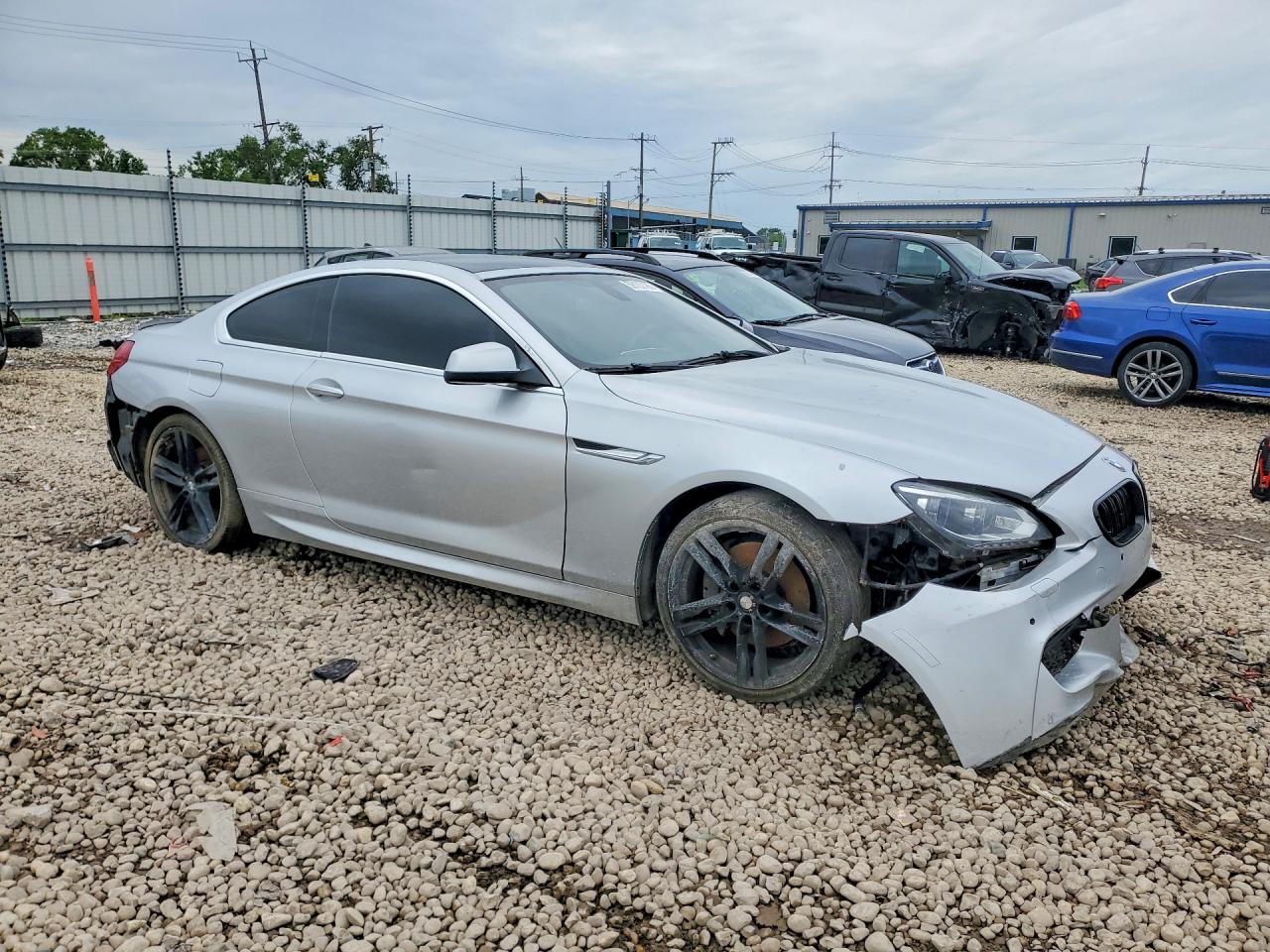 2012 Bmw 650 I Silver vin: WBALX3C53CDV77374