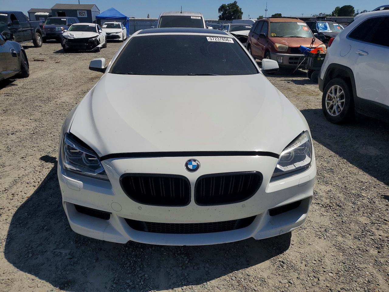 2012 Bmw 650 I White vin: WBALX3C55CC528389
