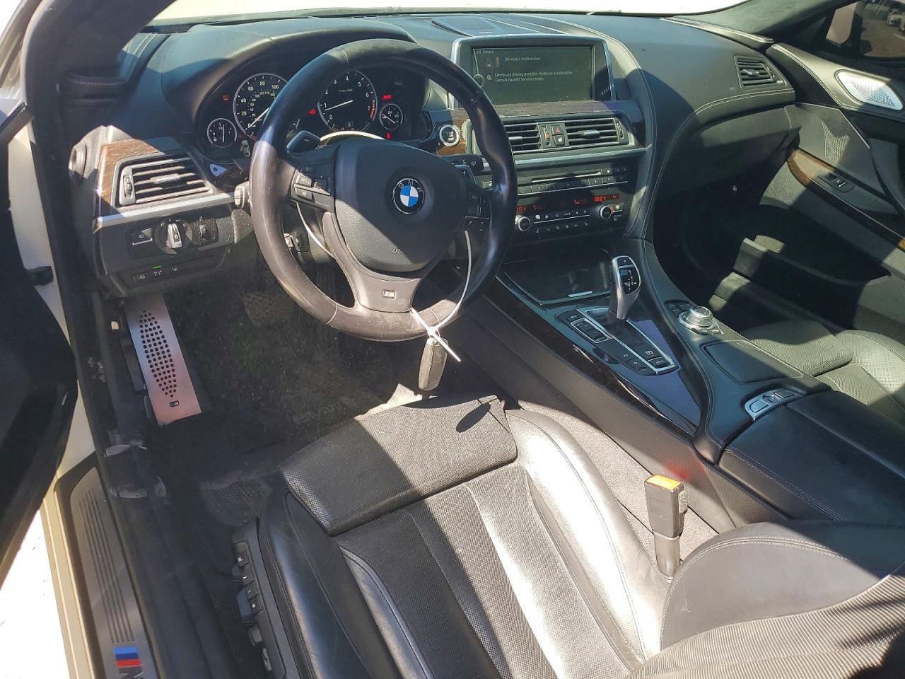 2012 Bmw 650 I White vin: WBALX3C55CC528389