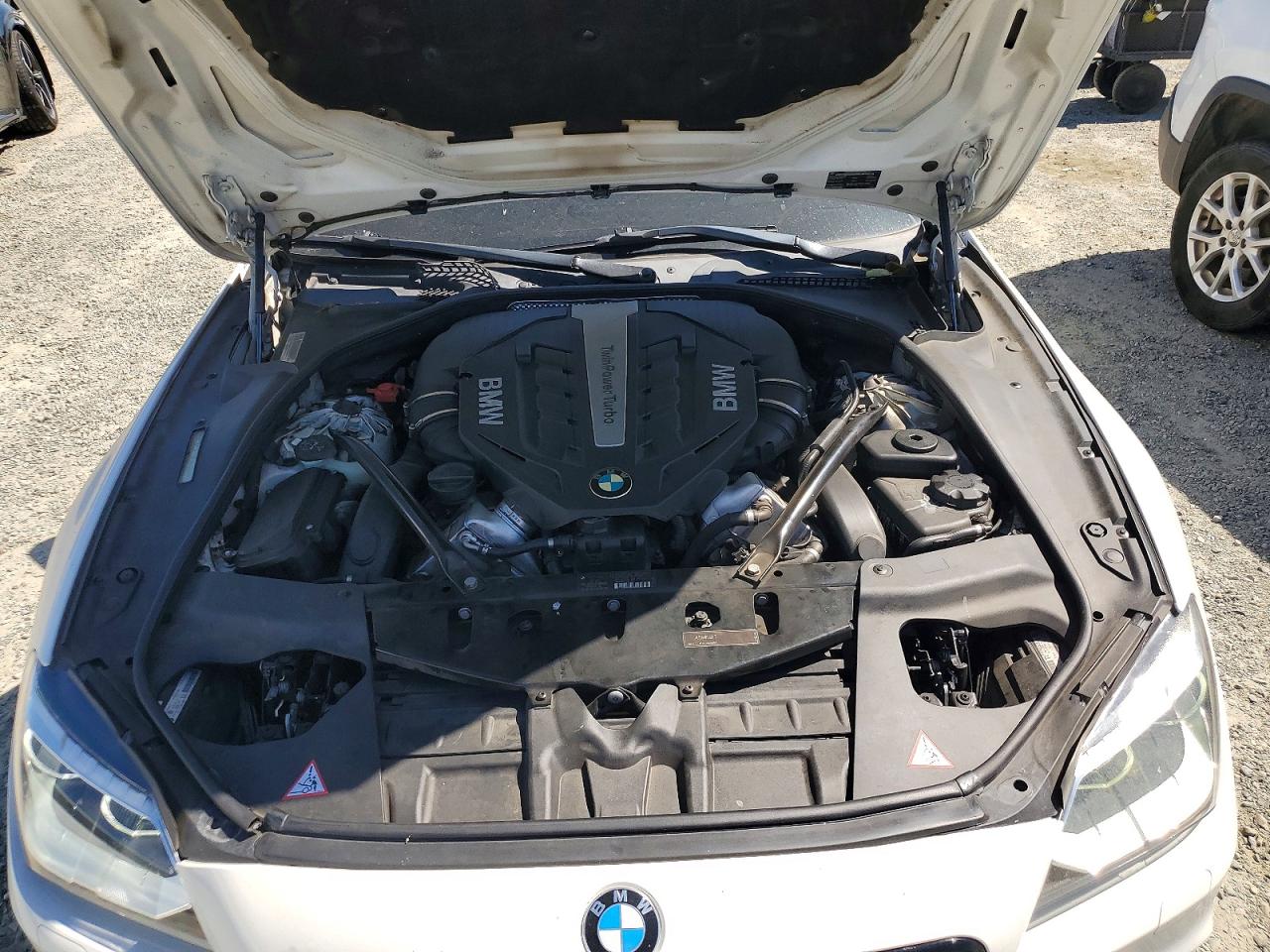 2012 Bmw 650 I White vin: WBALX3C55CC528389