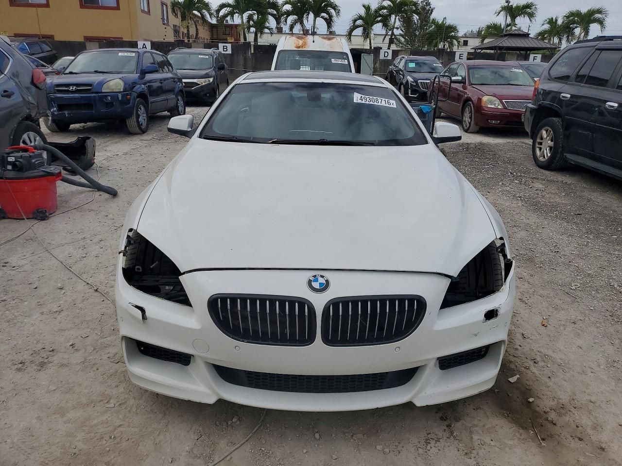 2012 Bmw 650 I White vin: WBALX3C56CDV77871
