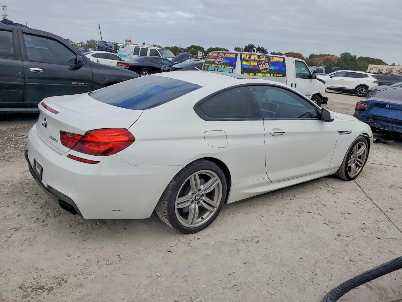 2012 Bmw 650 I White vin: WBALX3C56CDV77871