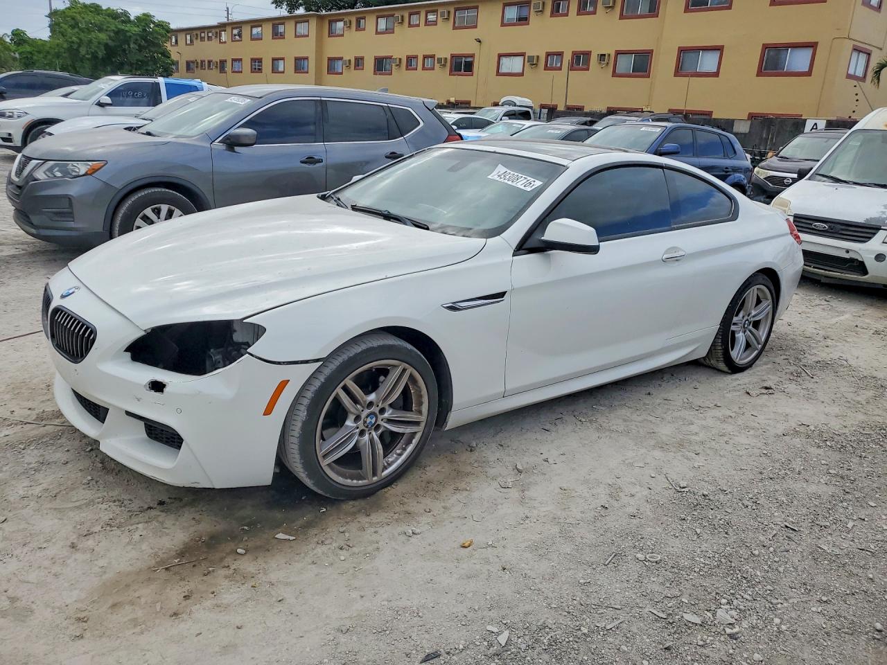 2012 Bmw 650 I White vin: WBALX3C56CDV77871