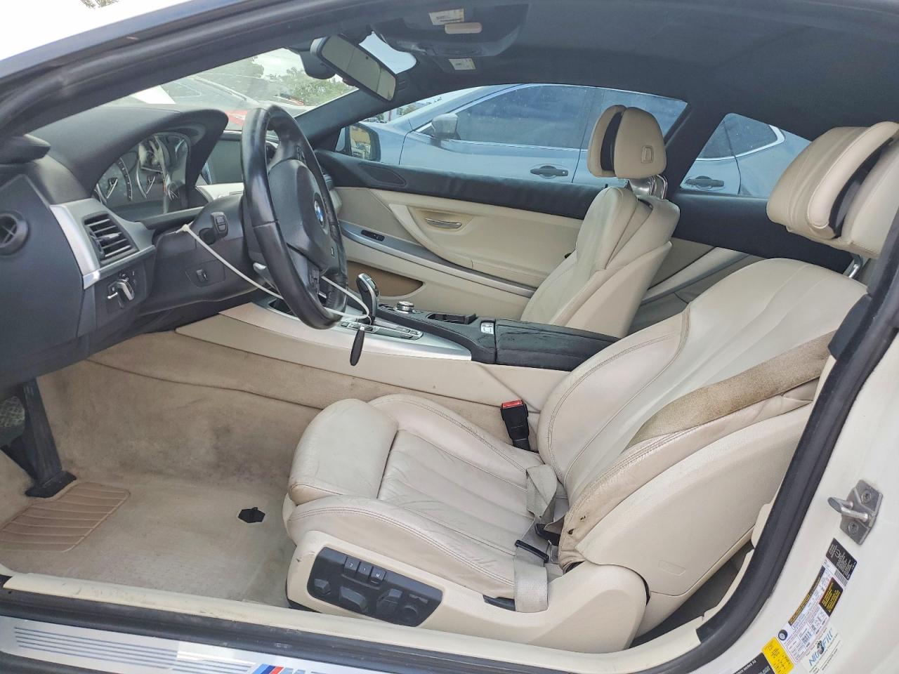 2012 Bmw 650 I White vin: WBALX3C56CDV77871