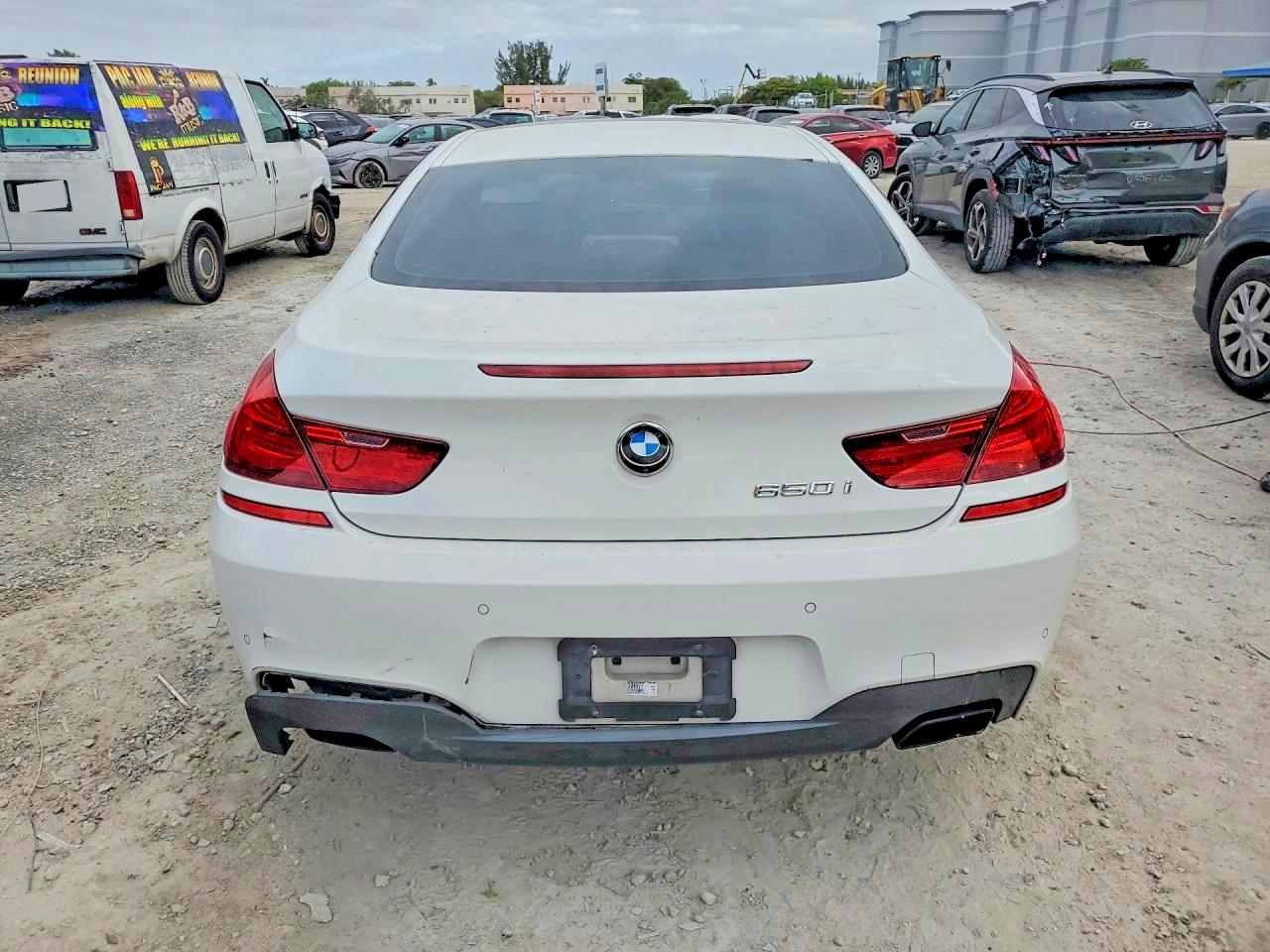 2012 Bmw 650 I White vin: WBALX3C56CDV77871