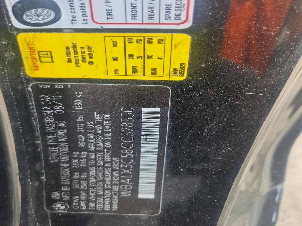 2012 Bmw 650 I Black vin: WBALX3C58CC528550