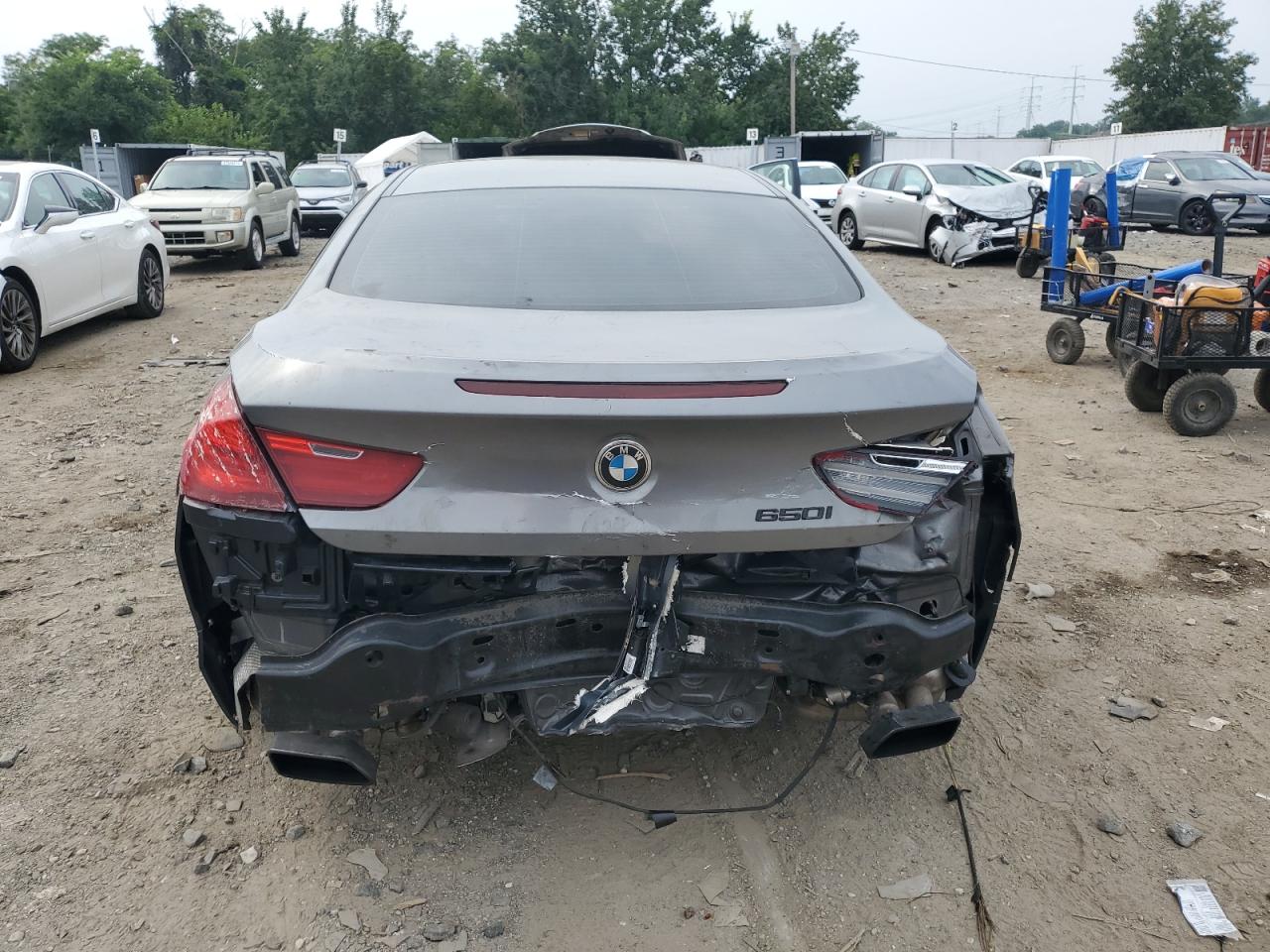 2012 Bmw 650 I Silver vin: WBALX3C58CDV77578