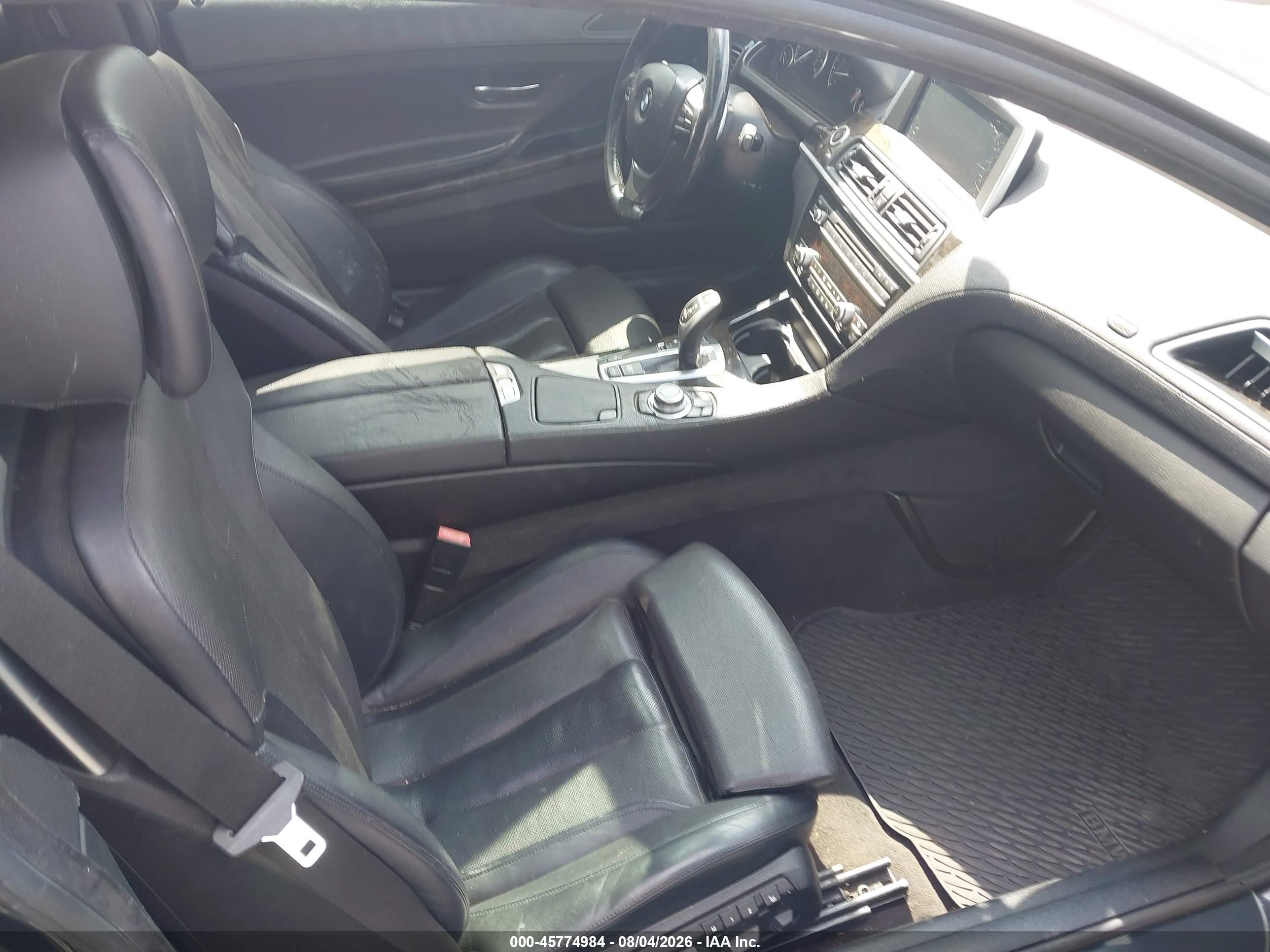 2012 Bmw 650i   Black vin: WBALX3C59CDV77864