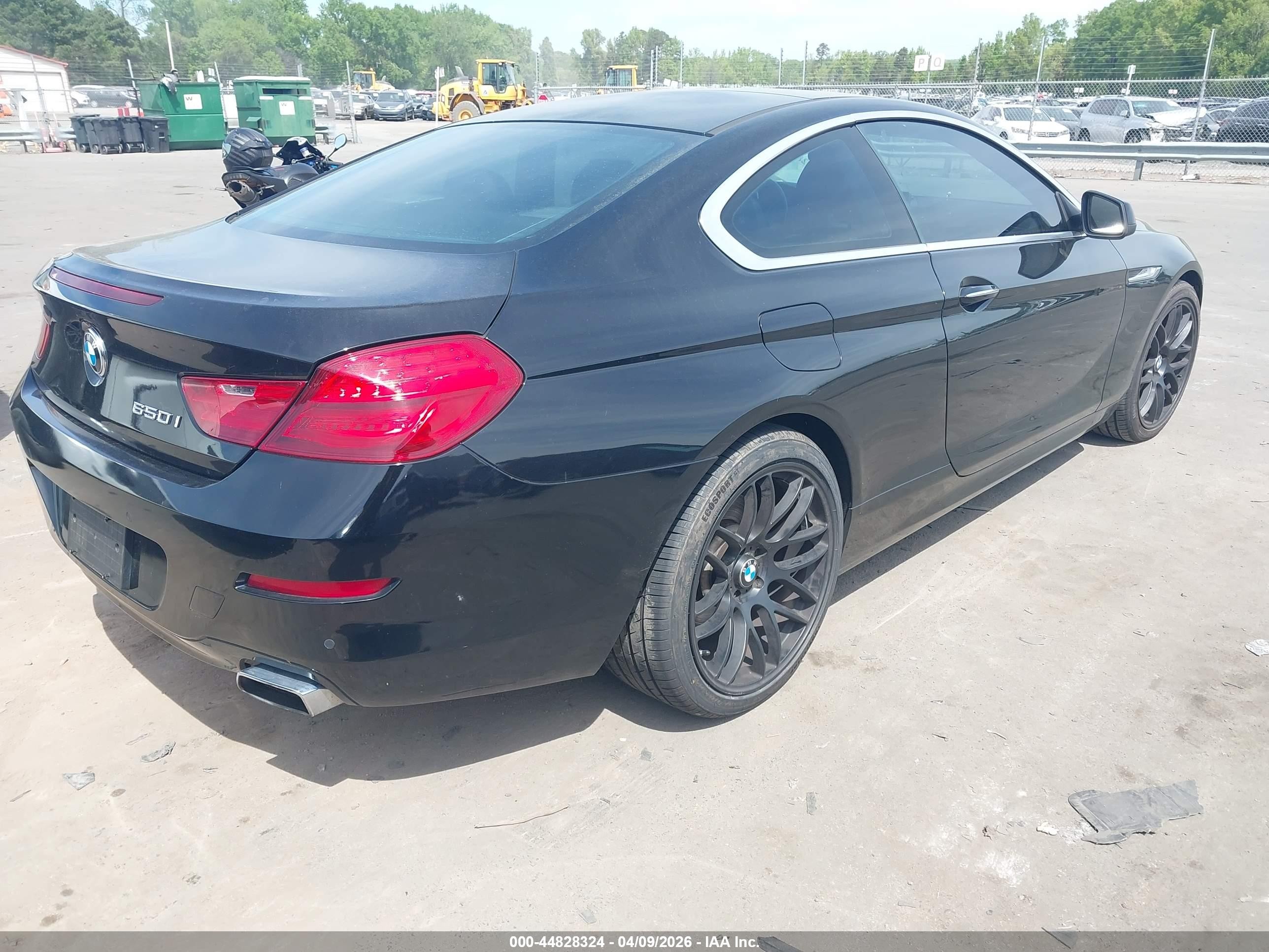 2012 Bmw 650i   Black vin: WBALX3C5XCDV77419